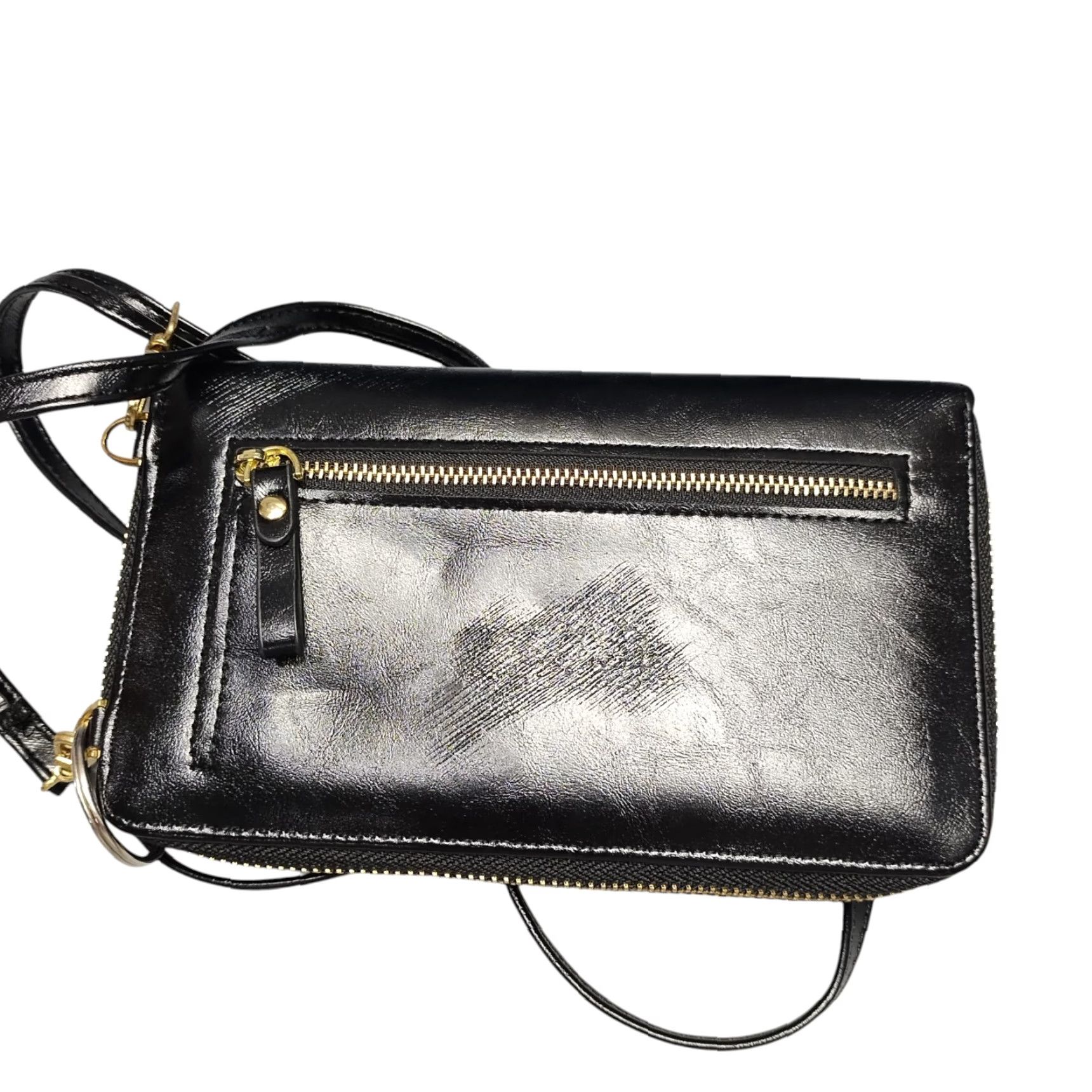 Vintage Humerpaul Crossbody Phone Bag Women's Black Multi Compartment Adjustable Strap XS Small Crossbody Mens Womens Girls Boys? Size ONE SIZE - 2 Thumbnail