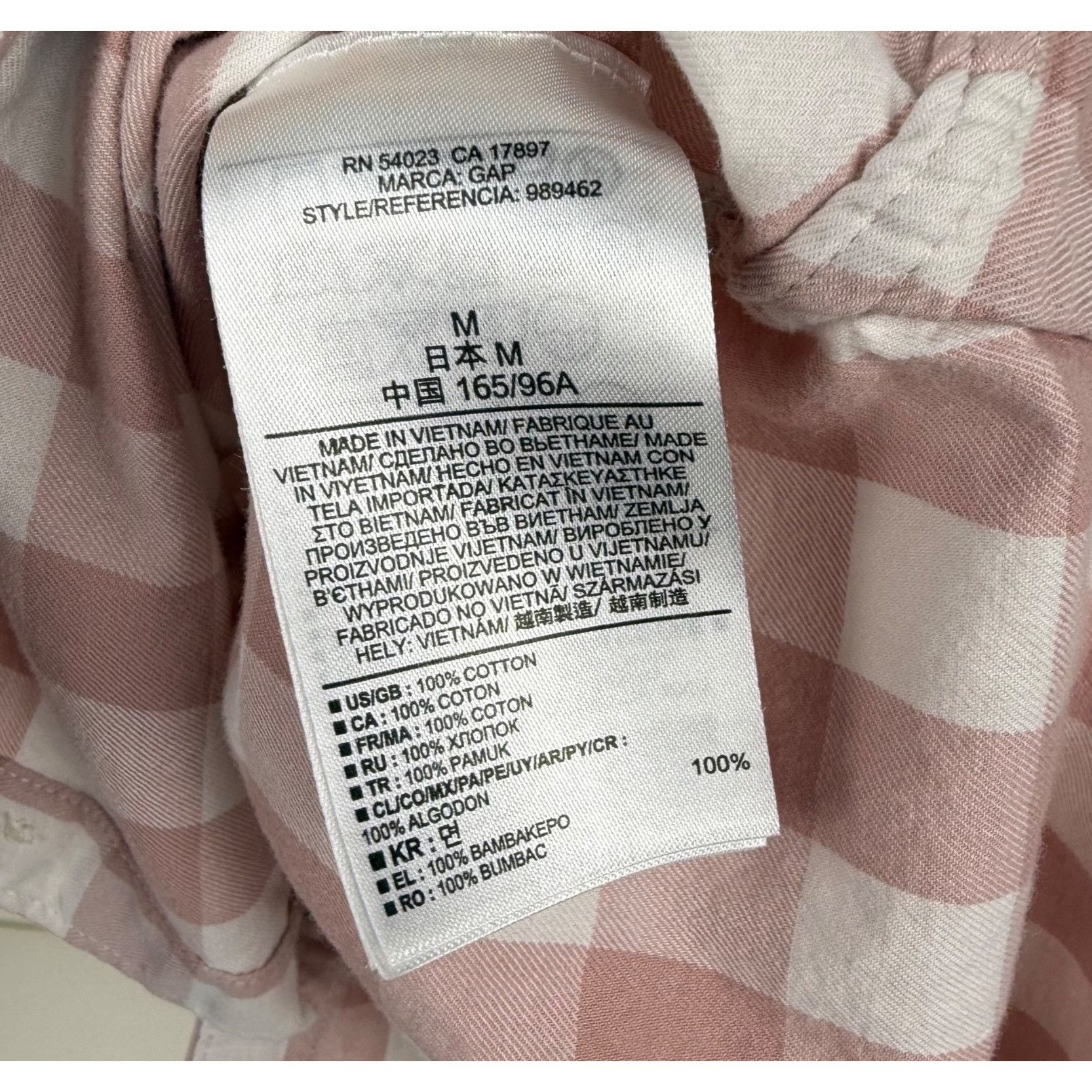 Gap Gap Women's Pink Checkered Western Button-Front Shirt Size M Size M / US 6-8 / IT 42-44 - 5 Thumbnail