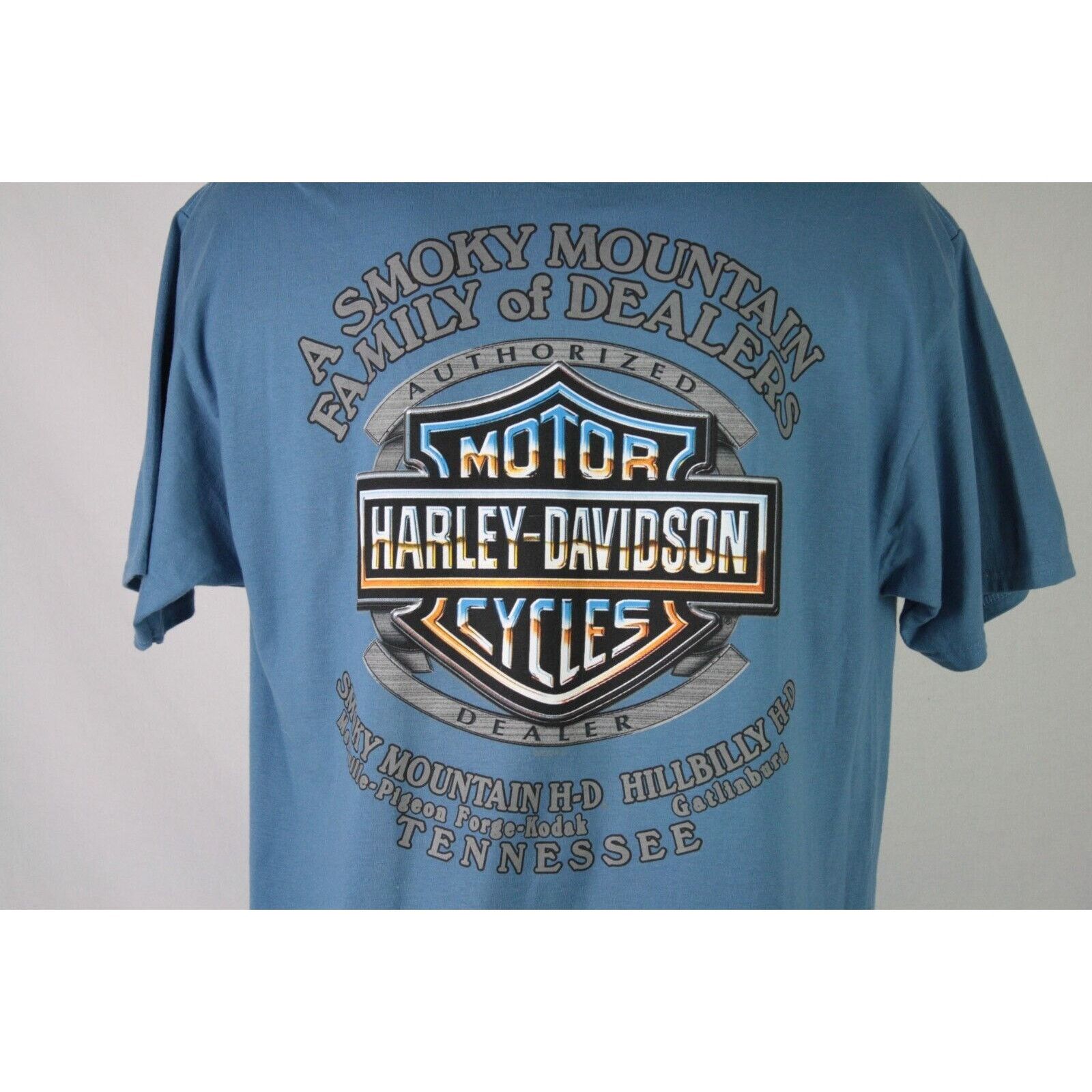 Harley Davidson × Vintage Harley Davidson Graphic Tee Double Sided Spell Out Biker Tee Size US L / EU 52-54 / 3 - 4 Thumbnail