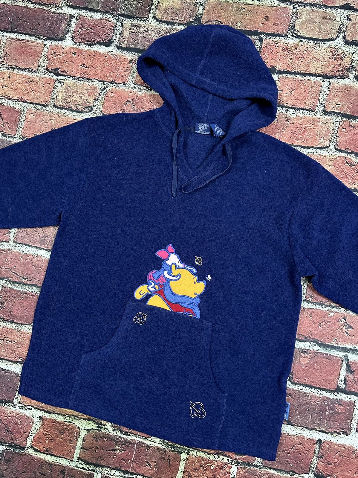 Disney Vintage Disney Fleece Hoodie Sweatshirt Winnie Pooh Piglet Size L / US 10 / IT 46 - 3 Thumbnail