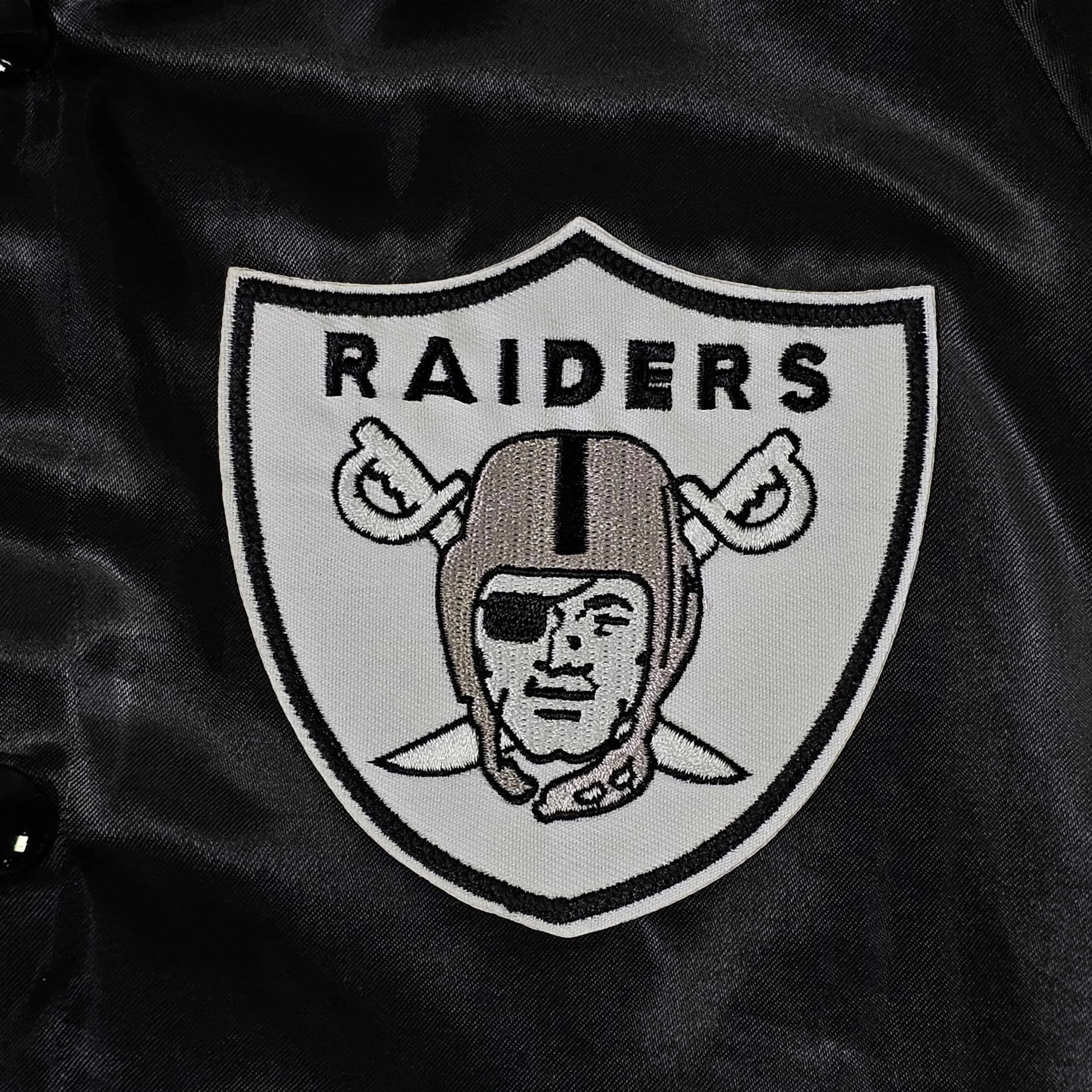 NFL Oakland Raiders Vintage 90s Chalk Line Satin Bomber Jacket Size US S / EU 44-46 / 1 - 4 Thumbnail