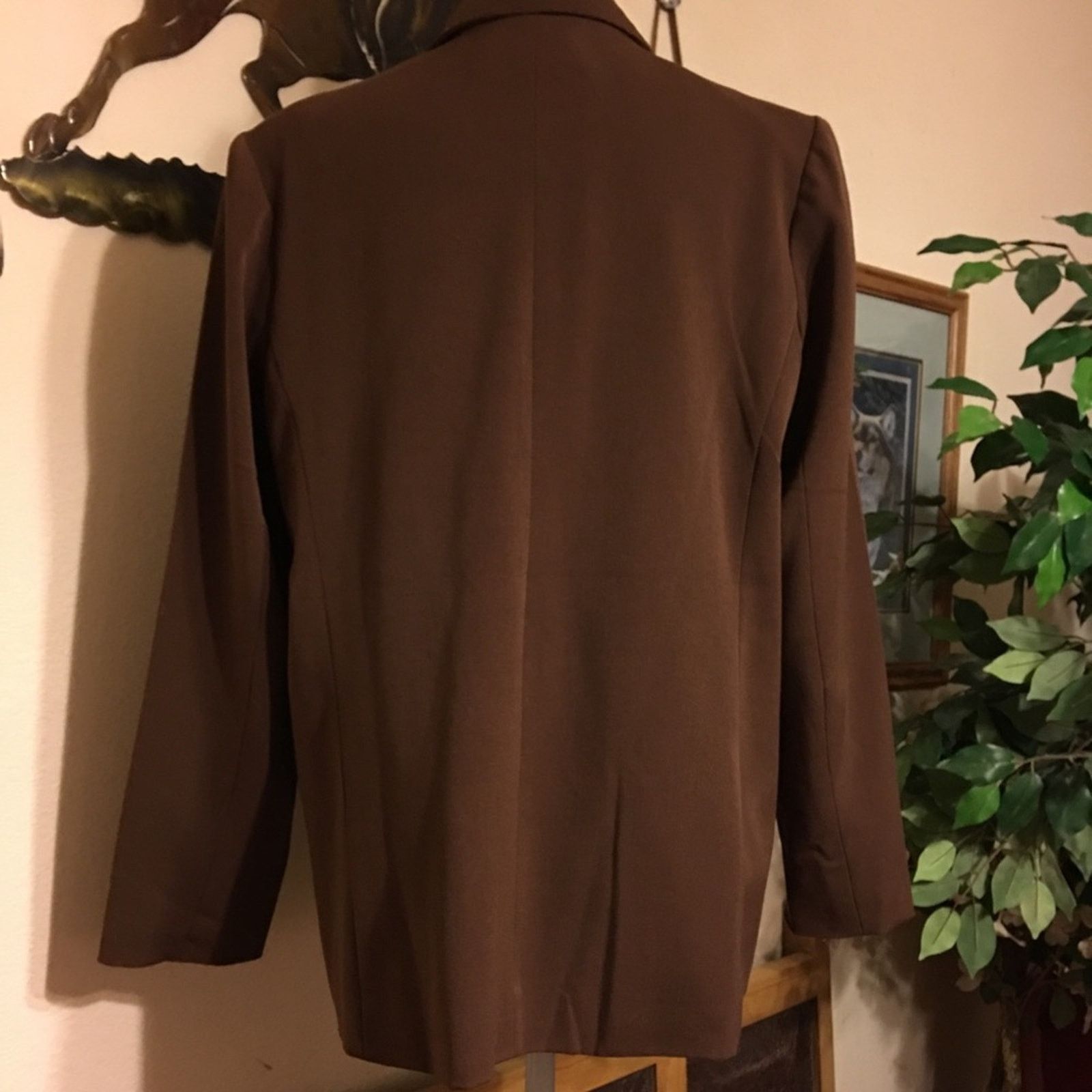 Other Dialogue brown lined jacket snap buttons front Size XL / US 12-14 / IT 48-50 - 6 Thumbnail