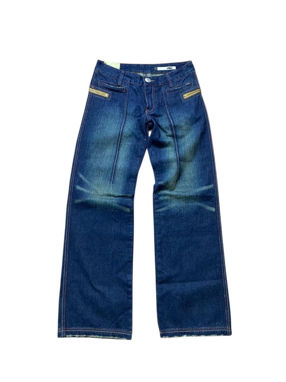 Beauty Beast 2000s Gozo Japanese Lgb Style Multizipper Faded Baggy Jeans Size US 29 - 1 Thumbnail