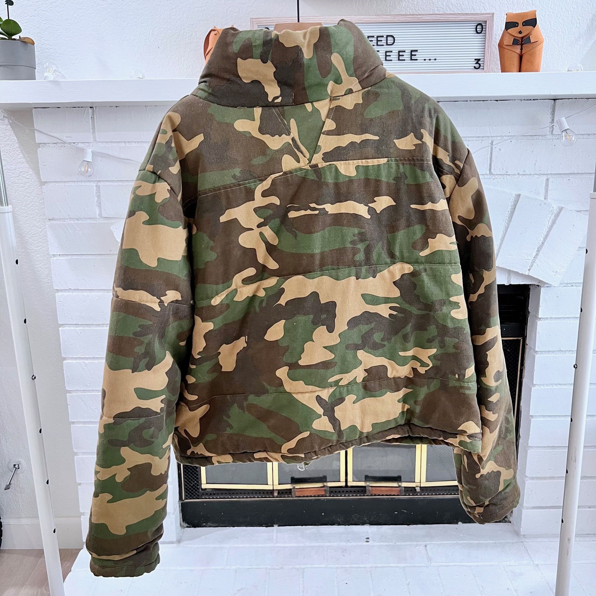 MNML MNML Thick Camo Padded High Collar Cropped Bomber Jacket Size US M / EU 48-50 / 2 - 2 Thumbnail