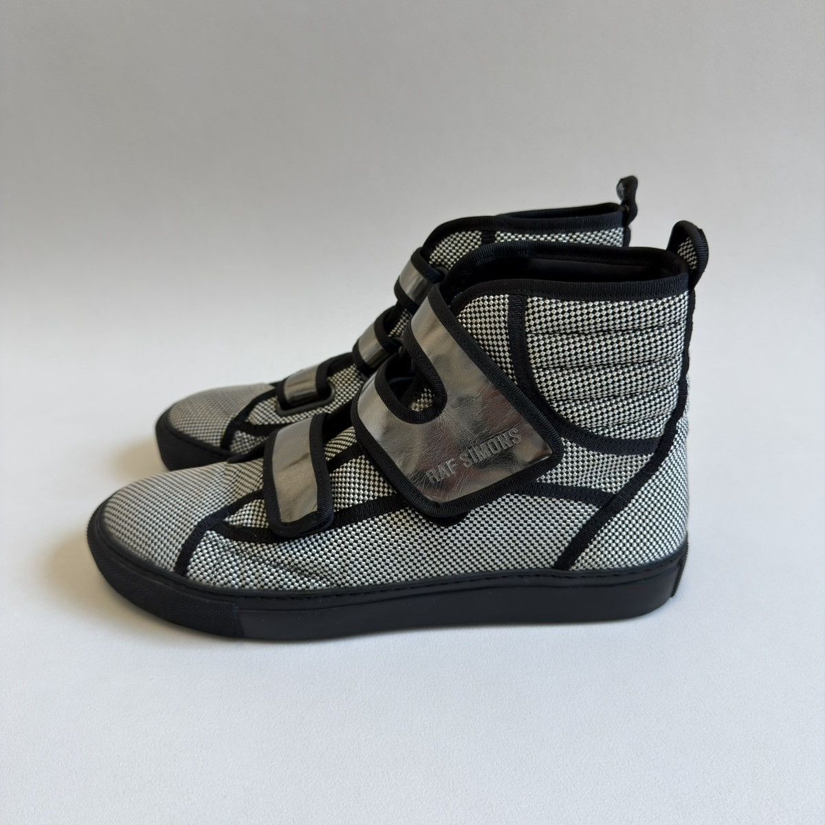 Raf Simons A/W 13 ‘Checkerboard Nylon’ Velcro Sneakers Size US 9 / EU 42 - 6 Thumbnail