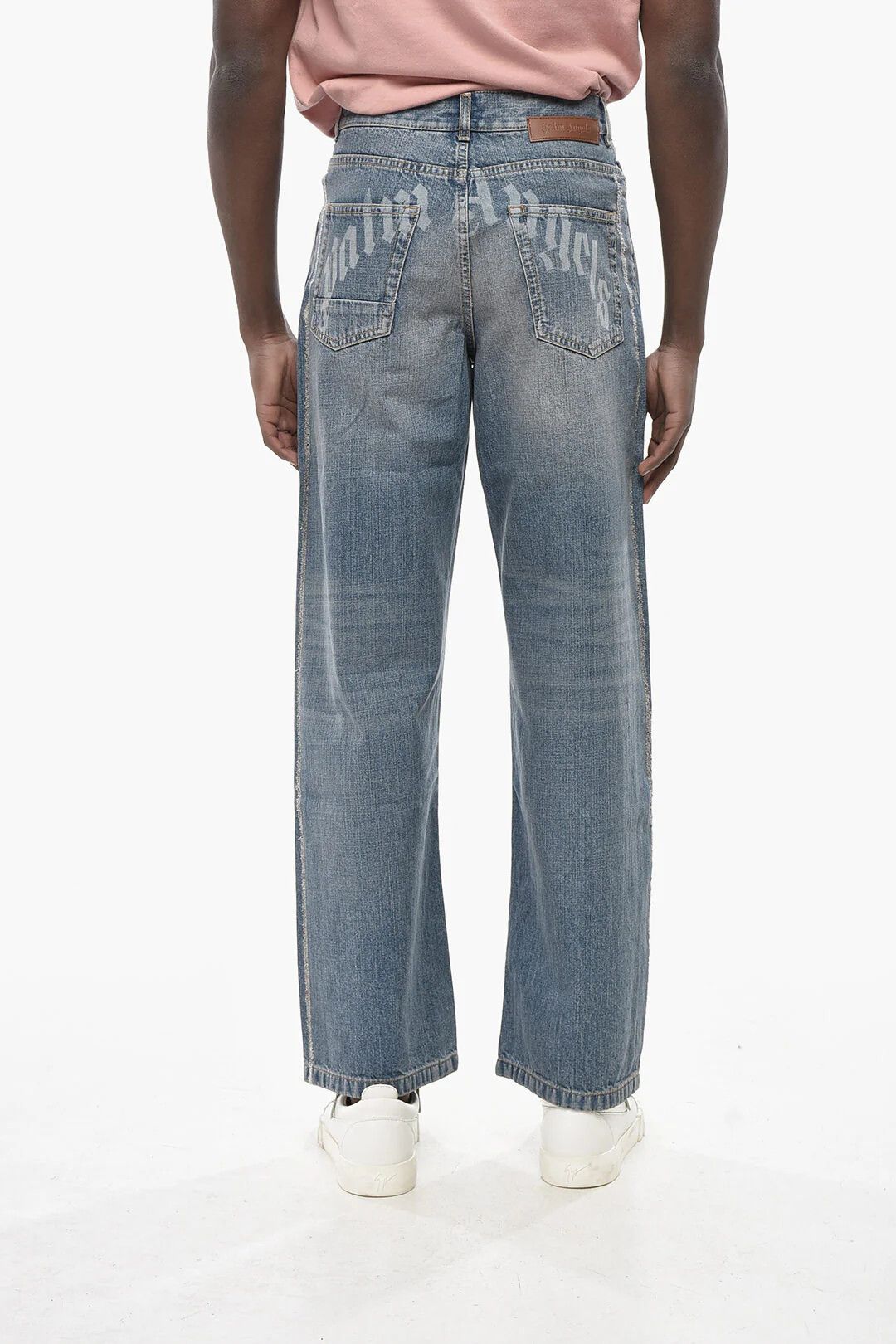 Palm Angels og1mm0326 Straight Fit Jeans in Light Blue Size US 28 / EU 44 - 2 Thumbnail
