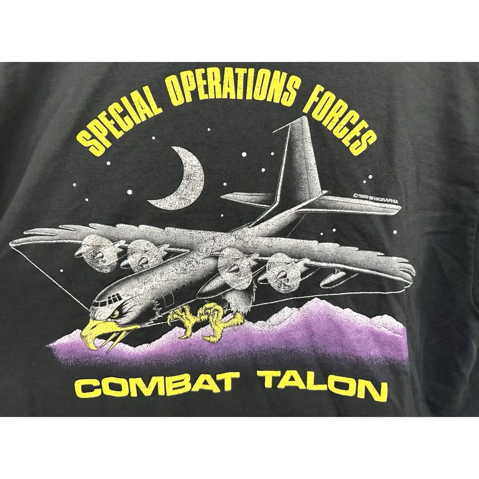 Vintage VTG 80s US Air Force Special Operations Forces Combat Talon Blackbird T-Shirt L Mens Black USAF Military Shirts 80s Vintage USAAF Top Size US L / EU 52-54 / 3 - 3 Thumbnail