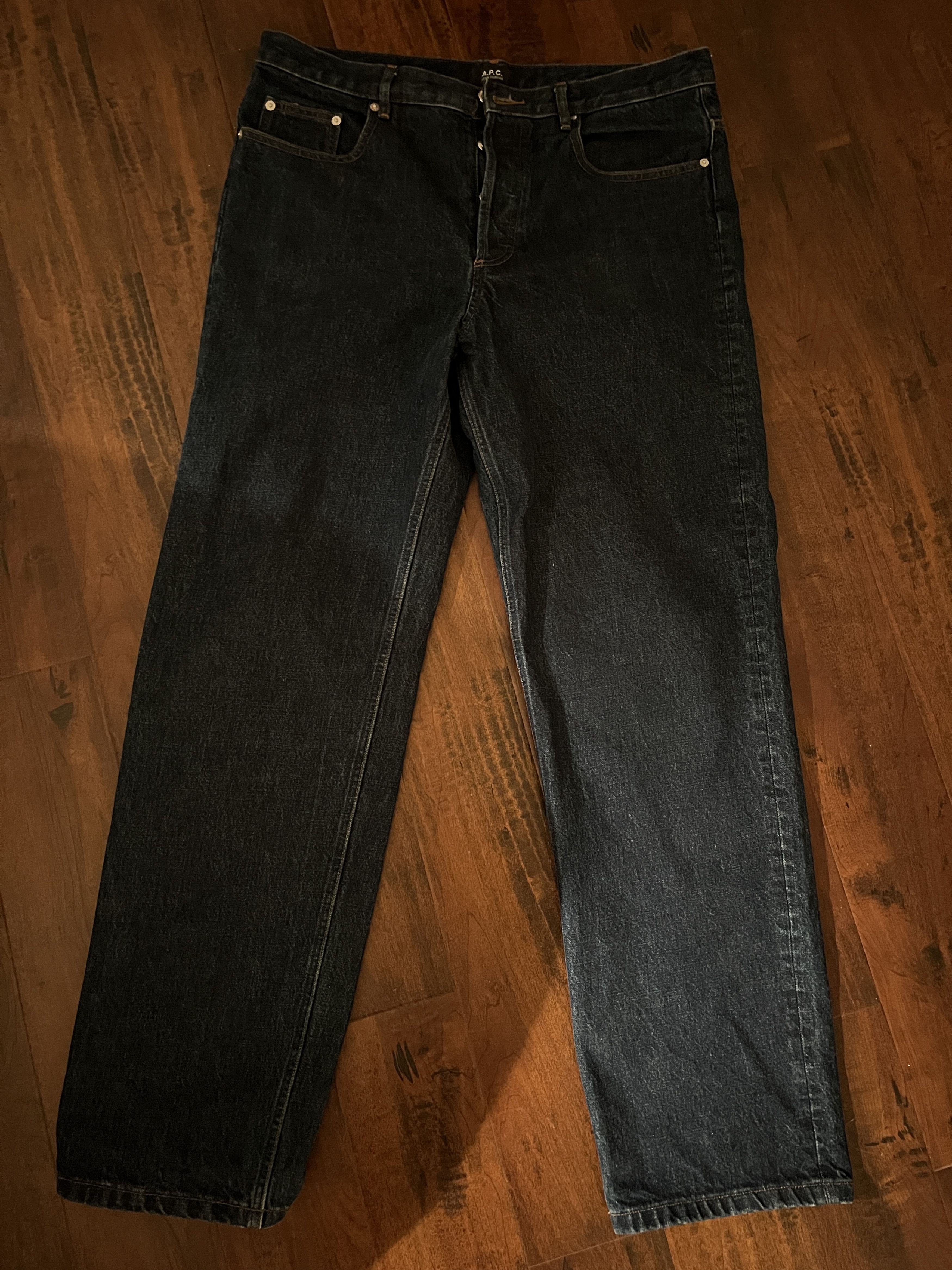 image of A P C Fairfax Denim Jeans in Blue, Men's (Size 33)