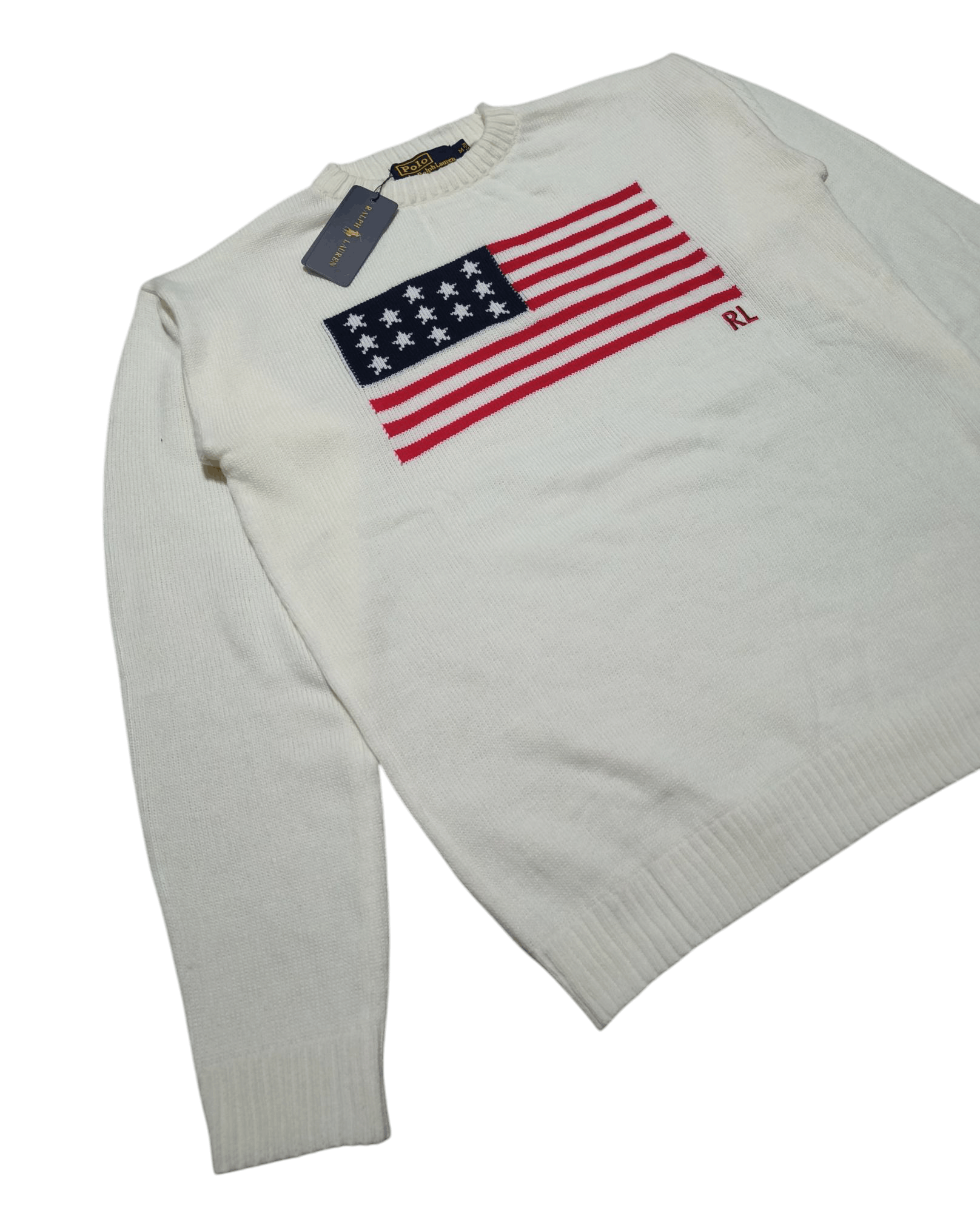 Designer POLO RALPH LAUREN PRL USA Flag Knitwear Knit Sweater / NWT Size US M / EU 48-50 / 2 - 4 Thumbnail