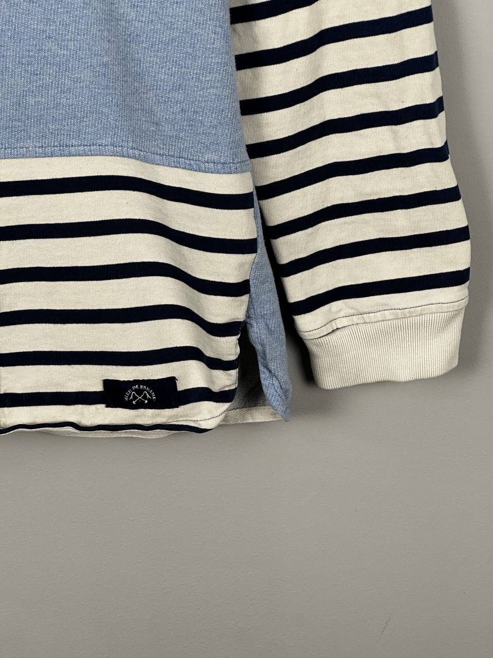 Bleu De Paname Blue De Paname Workwear Indigo Patchwork Sweatshirt Size US M / EU 48-50 / 2 - 4 Thumbnail
