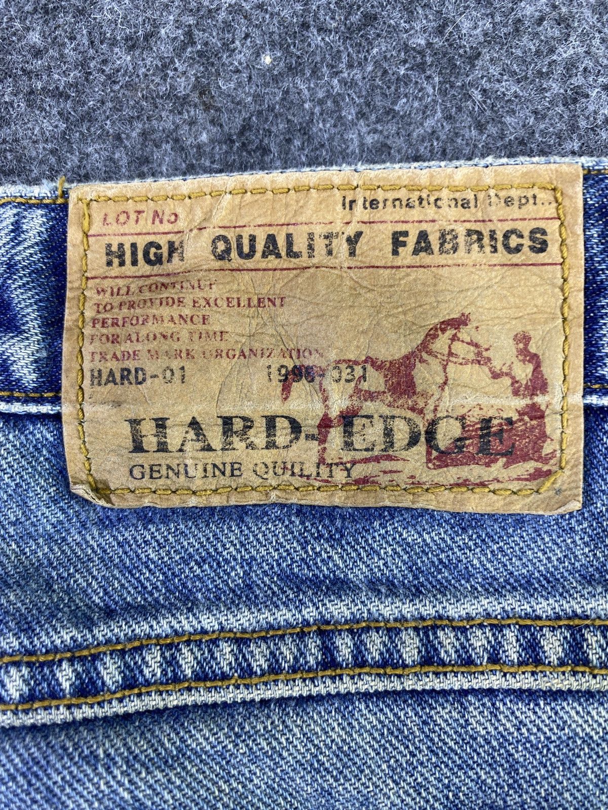 Japanese Brand × Jean Hard Edge Distressed Blue Wash Jeans - J965 Size US 30 / EU 46 - 12 Thumbnail