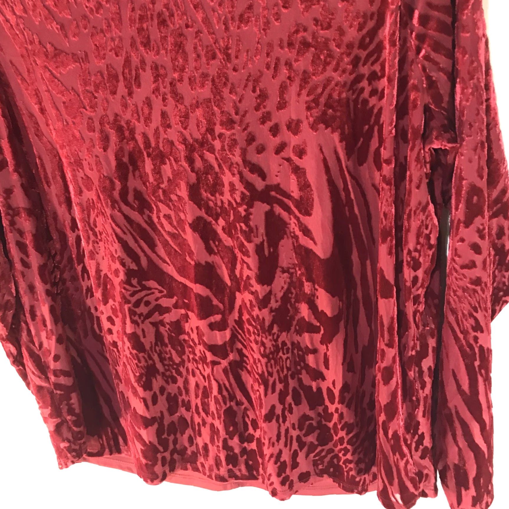 Vintage Simply Vera Vera Wang Red An Print Dress Top Womens Size XXL Size XXL / US 16-18 / IT 52-54 - 3 Thumbnail