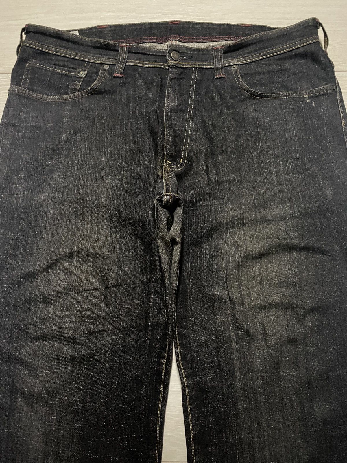 Edwin Vintage Edwin 404 International Basic Black Denim Baggy Jean Size US 39 - 3 Thumbnail