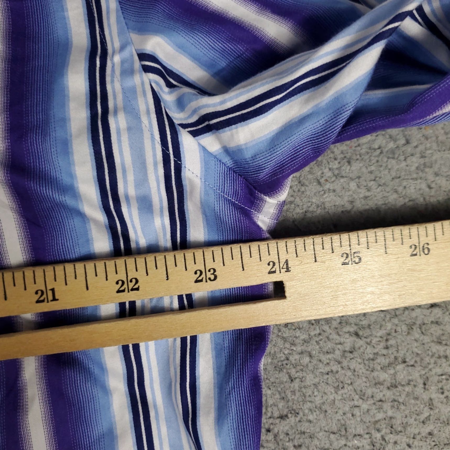 BUGATCHI VINTAGE Bugatchi Uomo Shirt Mens XL Purple Striped Button-Up Long Sleeve Casual Business Formal Size US XL / EU 56 / 4 - 6 Thumbnail