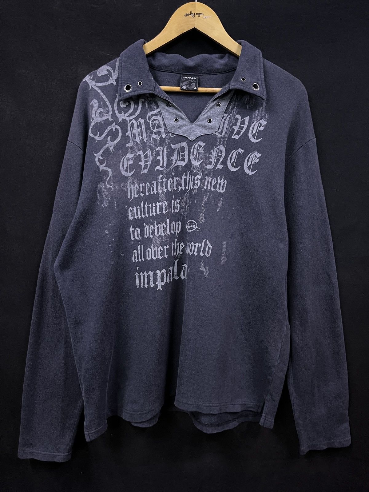 Le Grande Bleu (L.G.B.) VINTAGE IMPALA GRUNGE Y2K PUNK GOTHIC STYLE LONGSLEEVE Size US XL / EU 56 / 4 - 1 Thumbnail