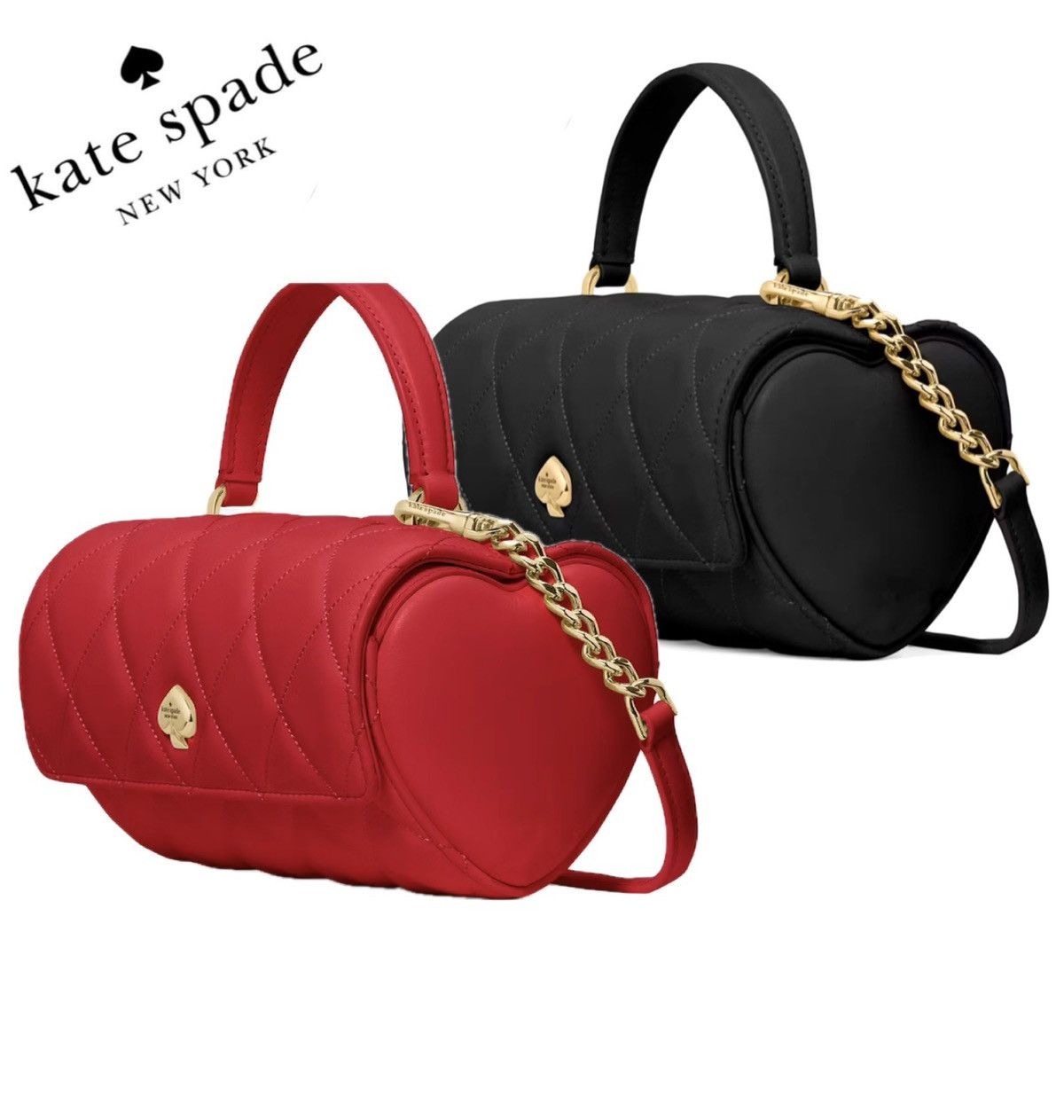 Kate Spade NWT KATE SPADE Heart Barrel Quilted Leather Crossbody Size ONE SIZE - 8 Thumbnail