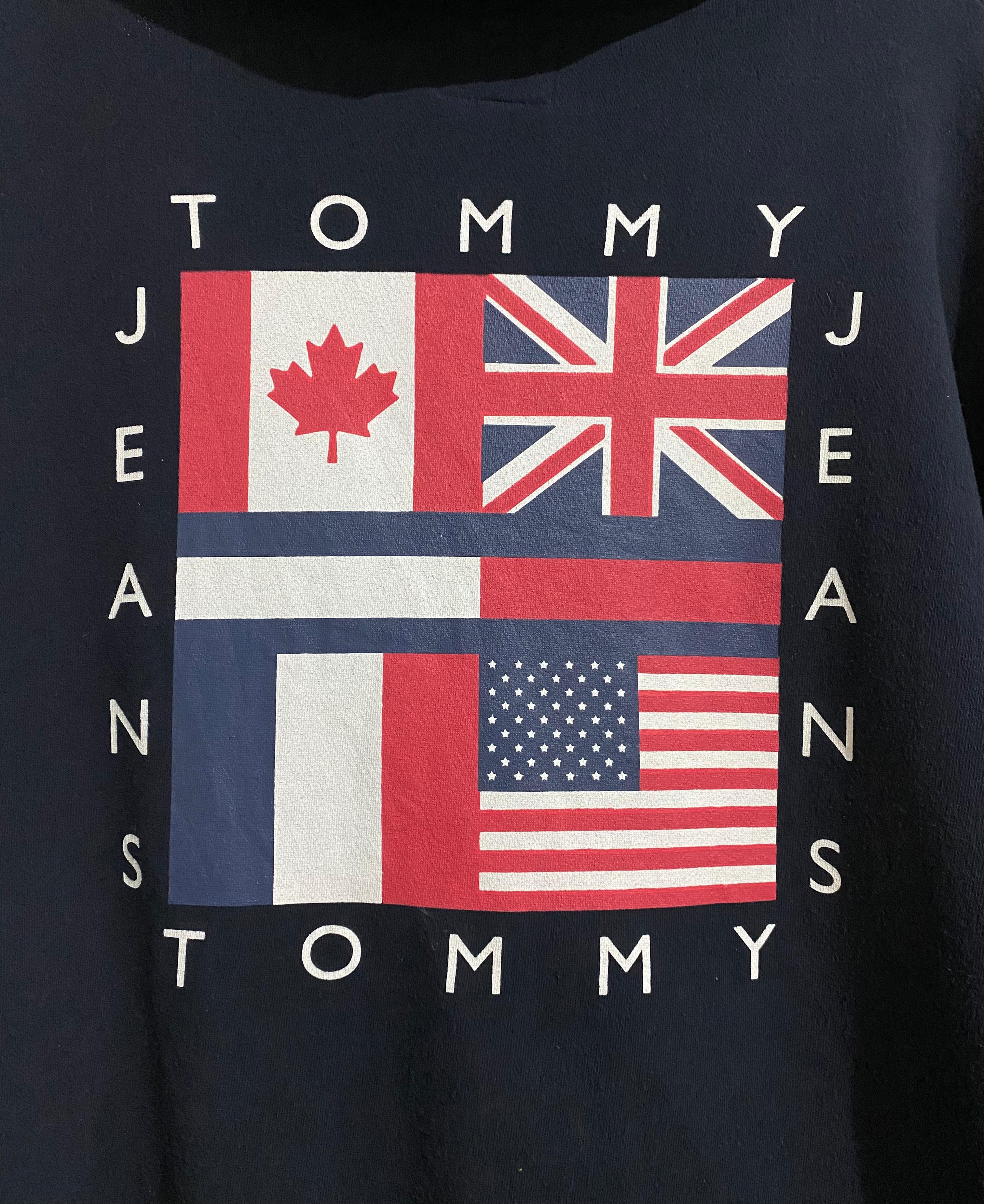 Tommy Hilfiger Vintage Tommy hilfiger flag hoodie Size US L / EU 52-54 / 3 - 6 Thumbnail