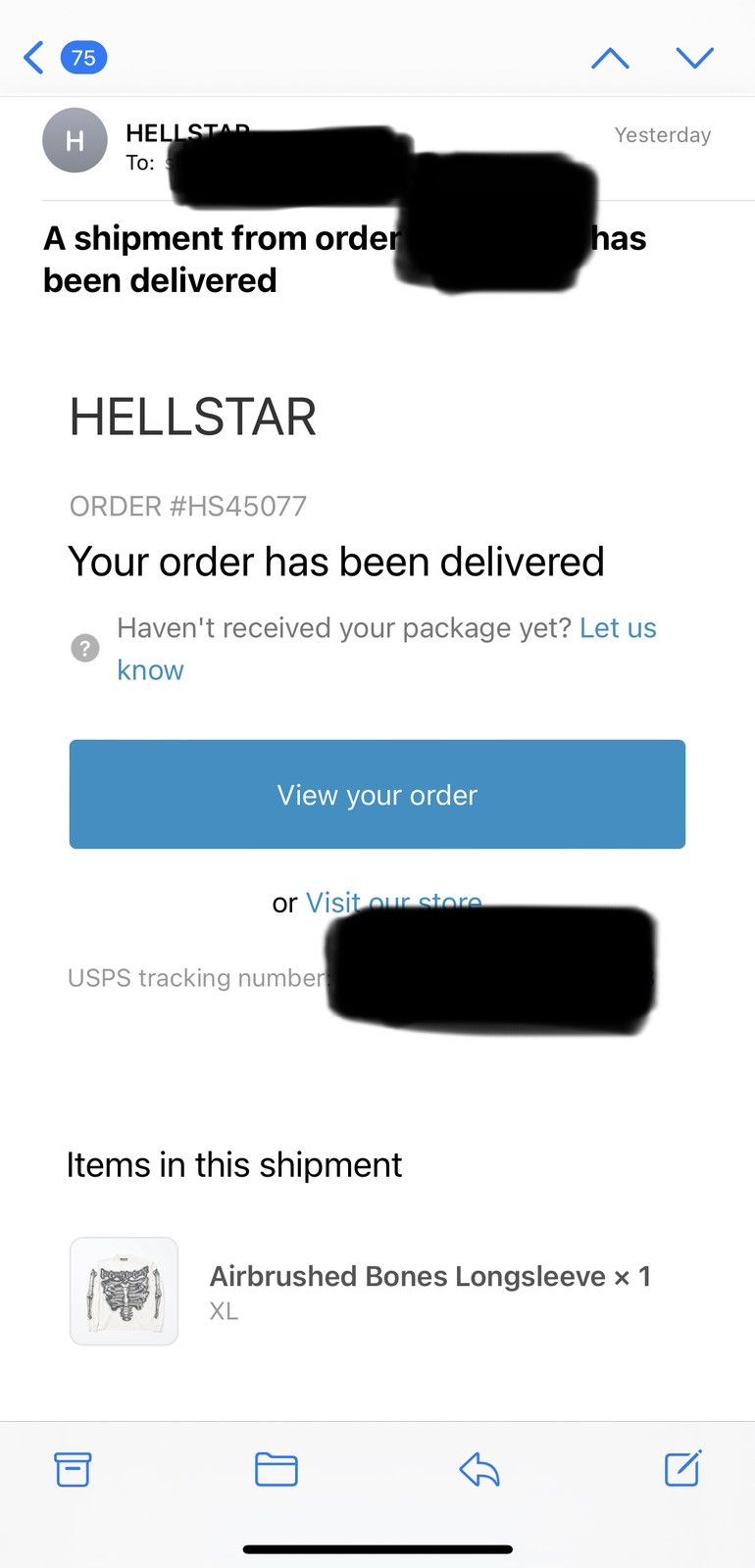 HELLSTAR HELLSTAR Airbrushed Bones Longsleeve White Size US XL / EU 56 / 4 - 5 Thumbnail