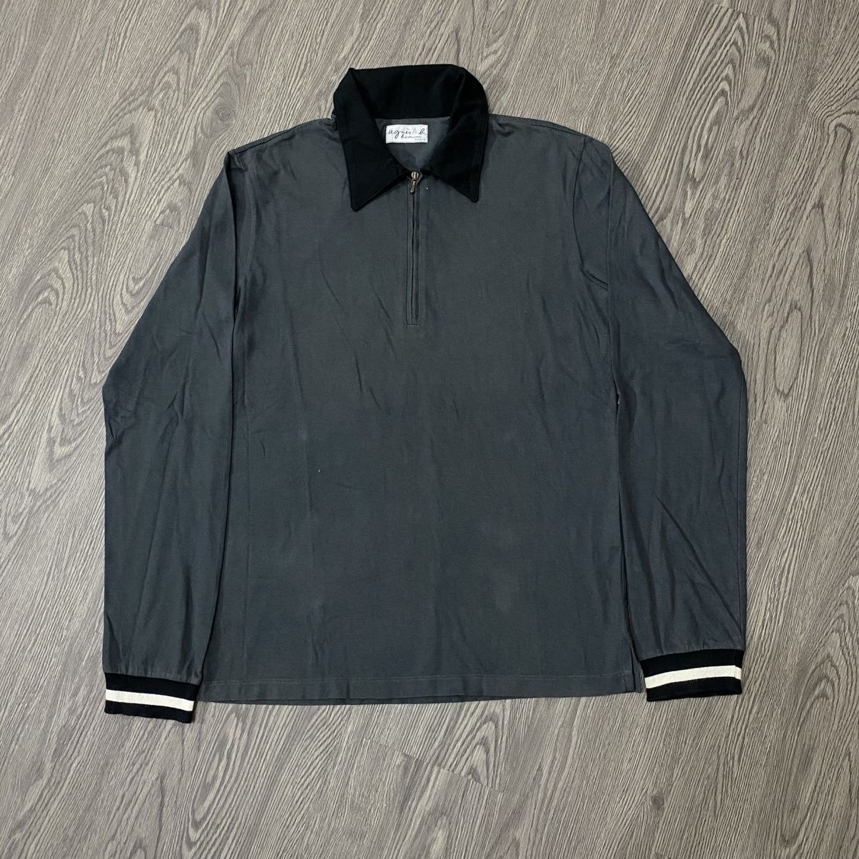 agnes b. Agnes B Homme Paris Longsleeve Polo Shirt Size US S / EU 44-46 / 1 - 1 Thumbnail