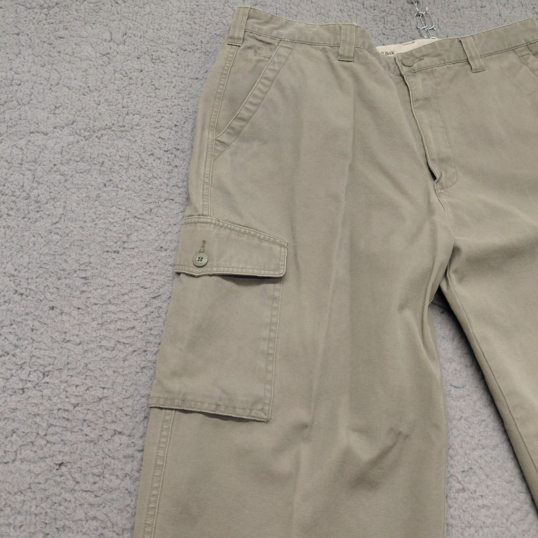 Vintage St Johns Bay Ultimate Work Pants Mens 36x29 Khaki 100% Cotton Cargo Pocket Pants Cargo Pocket Mens Regular Brown Canvas Backpack? Size US 36 / EU 52 - 4 Thumbnail