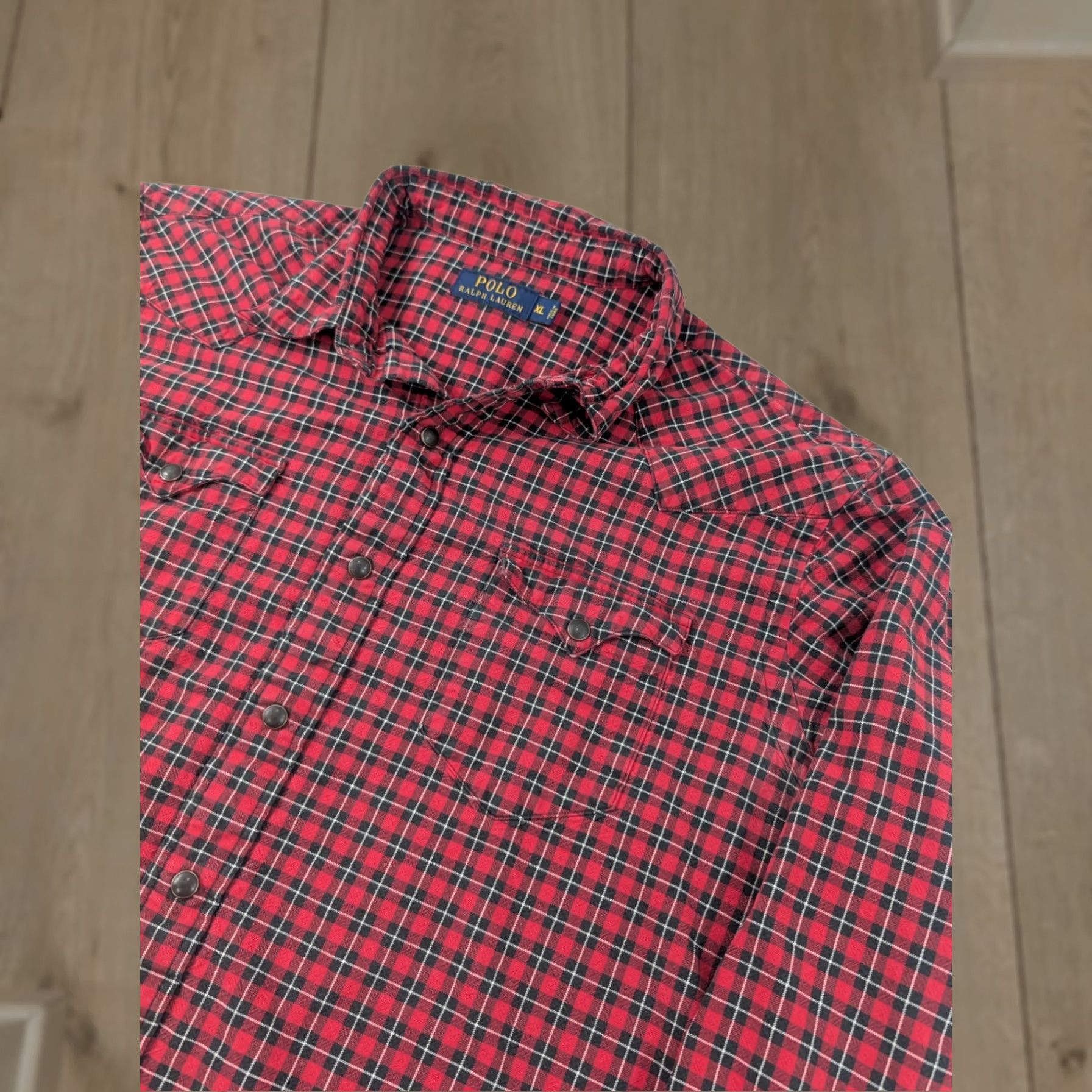 Polo Ralph Lauren Polo Ralph Lauren Shirt Mens XL Plaid Western Pearl Snap Button-Up Collared Long Sleeve Classic Size US XL / EU 56 / 4 - 1 Thumbnail