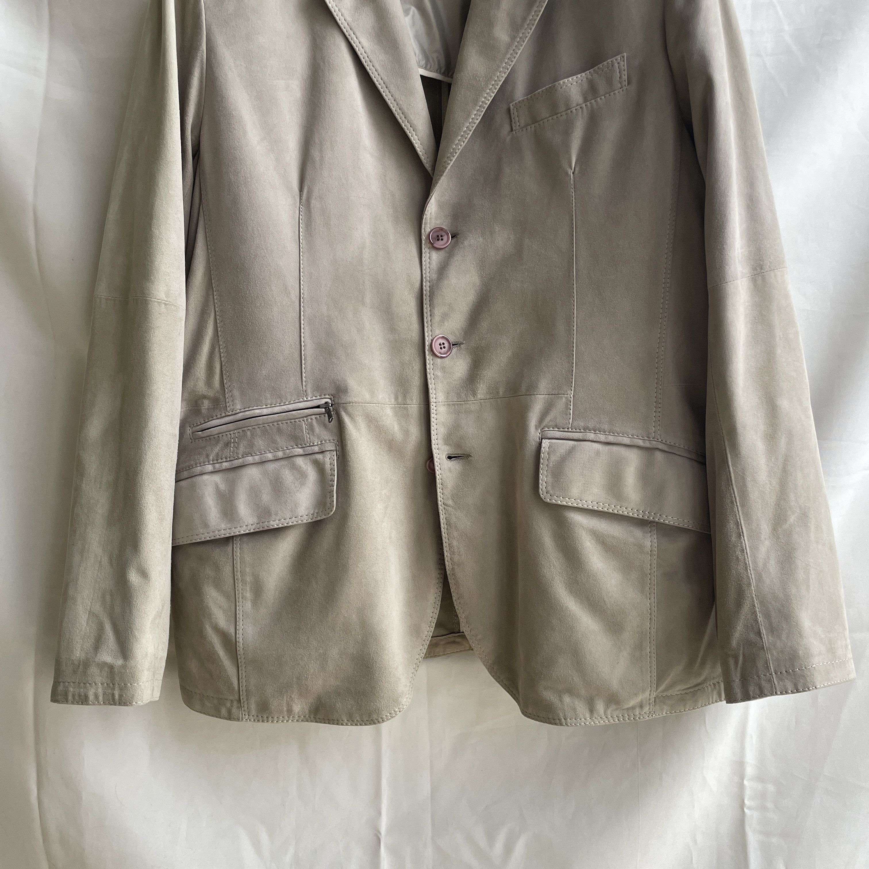 Gimo's Gimo's Tan Suede Leather Blazer Jacket Size EUR 52 Size US L / EU 52-54 / 3 - 5 Thumbnail