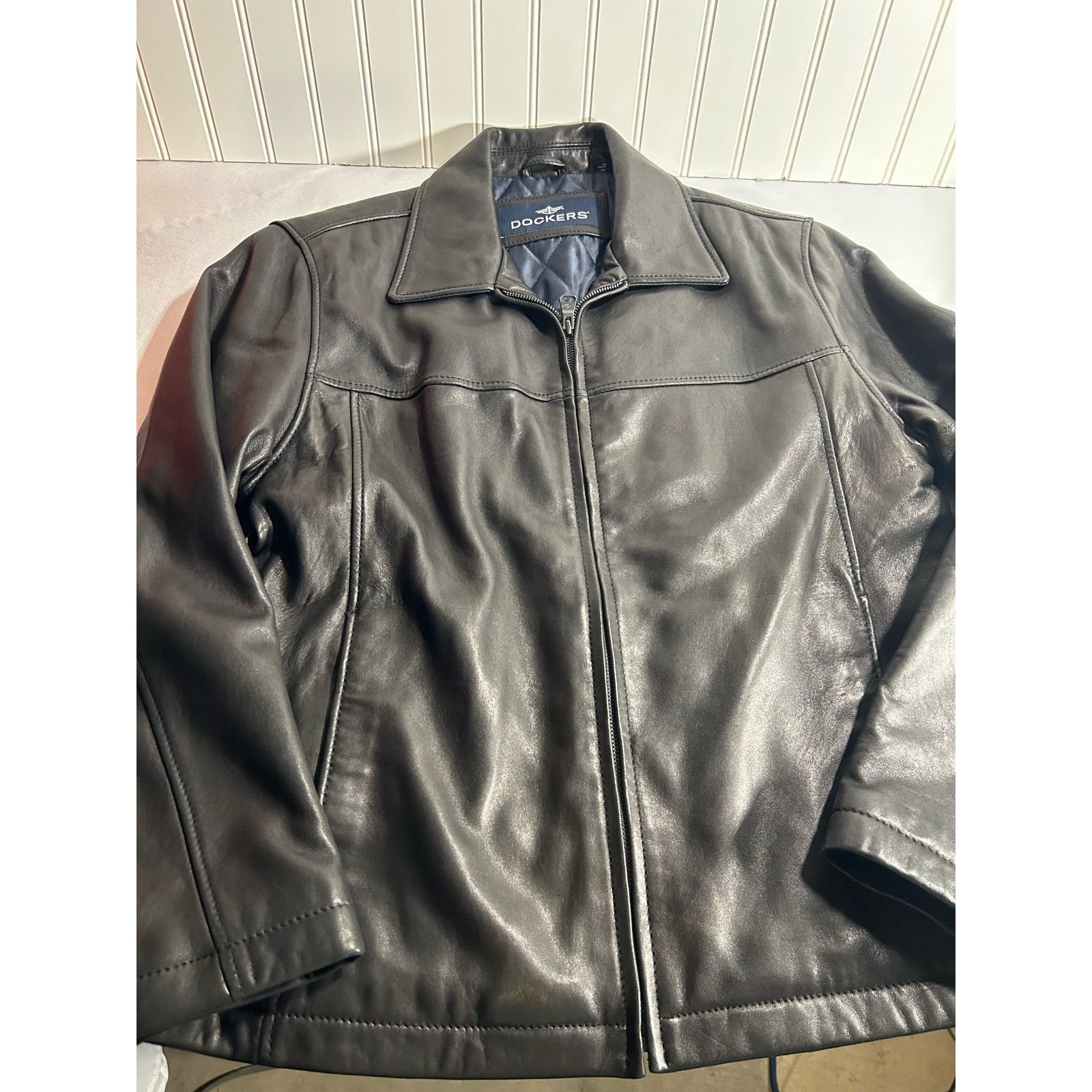 Dockers Dockers Men’s Genuine Leather Jacket “M” Zipper Black S M Size US M / EU 48-50 / 2 - 2 Thumbnail