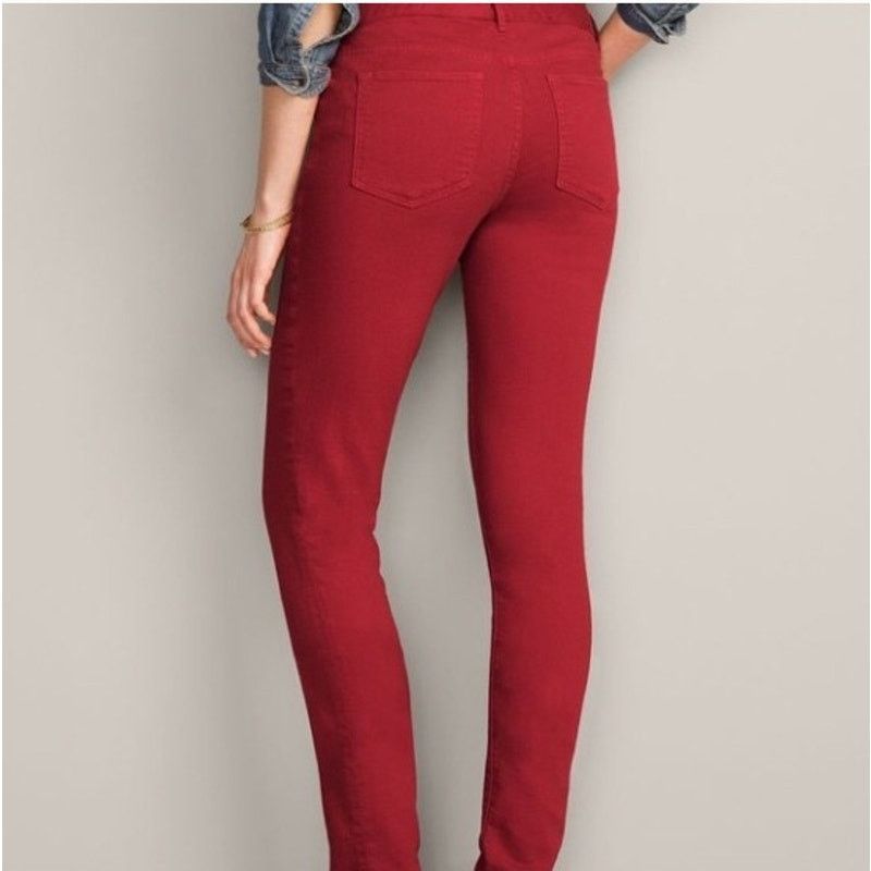 Eddie Bauer Eddie Bauer Red Slightly Curvy Skinny Jeans Specially Dyed Size 26" / US 2 / IT 38 - 6 Thumbnail