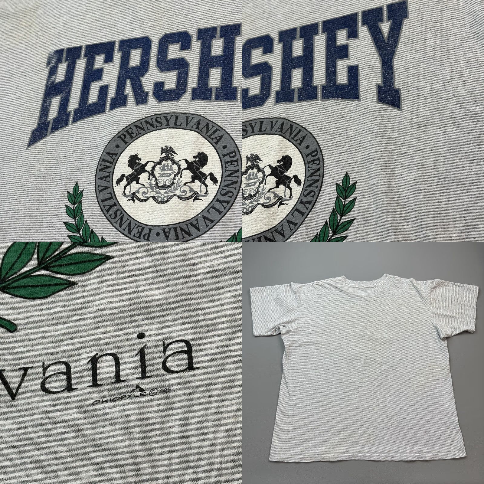 Vintage Vintage Hershey Pennsylvania Shirt Mens 2XL Gray Striped Vacation 90s Shirt Mens 2XL Gray Striped Vintage Hershey Pennsylvania 90s Mens Shirt Size US XXL / EU 58 / 5 - 8 Thumbnail