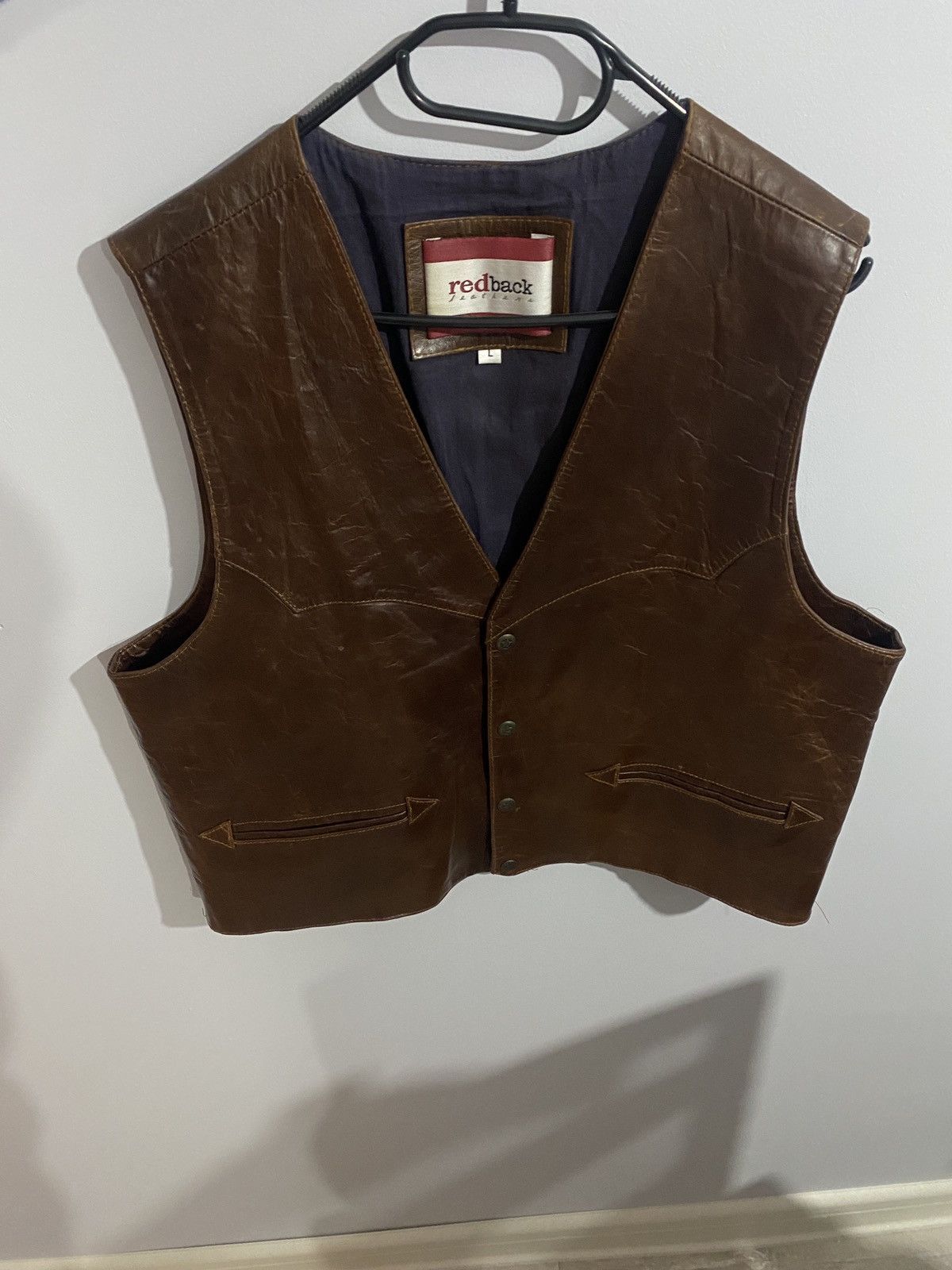 Vintage Vintage leather cowboys Vest Size US L / EU 52-54 / 3 - 1 Thumbnail
