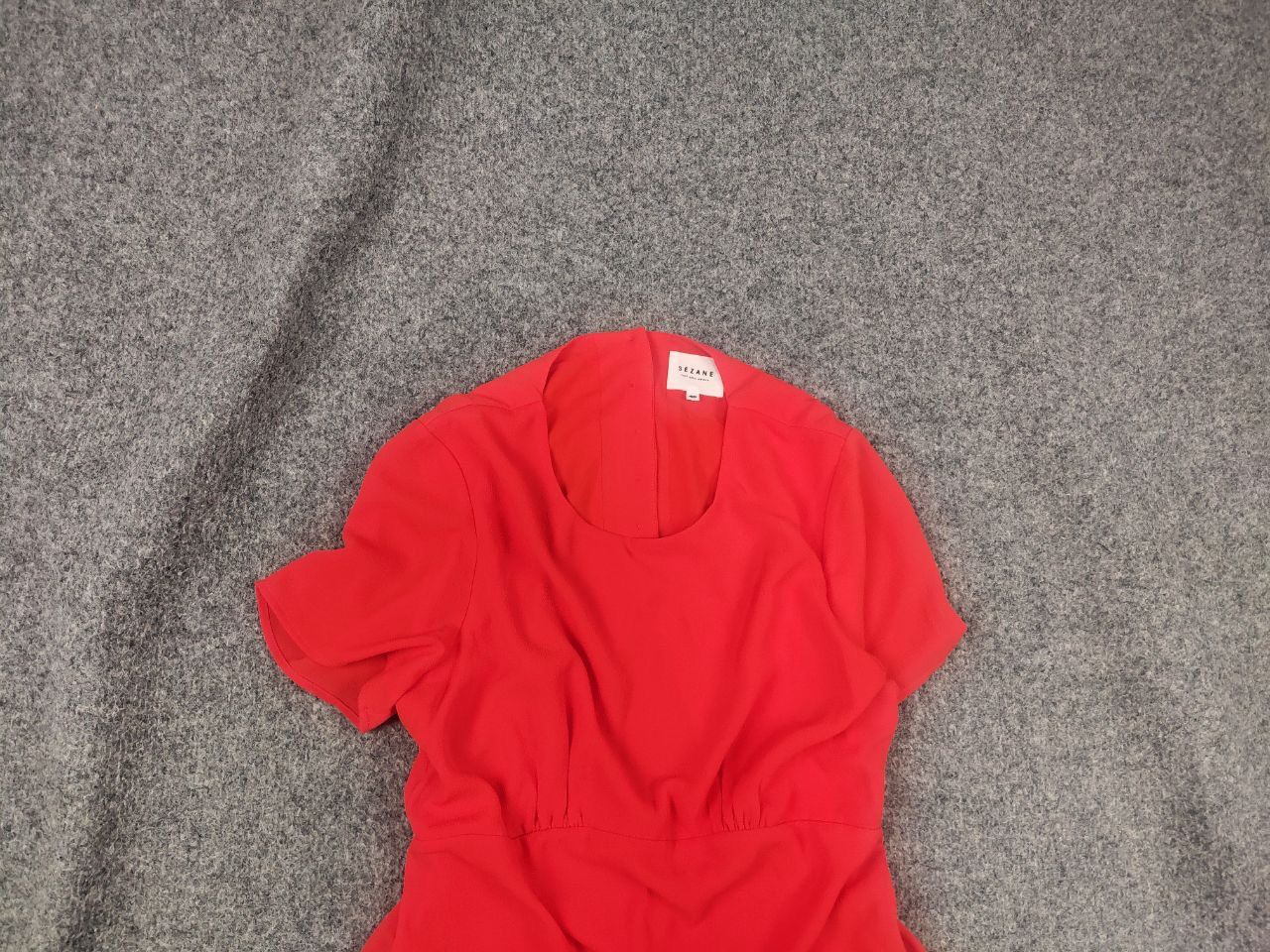 Sezane Sezane Midi dress Red with a cutout back short-sleeved Size M / US 6-8 / IT 42-44 - 2 Thumbnail