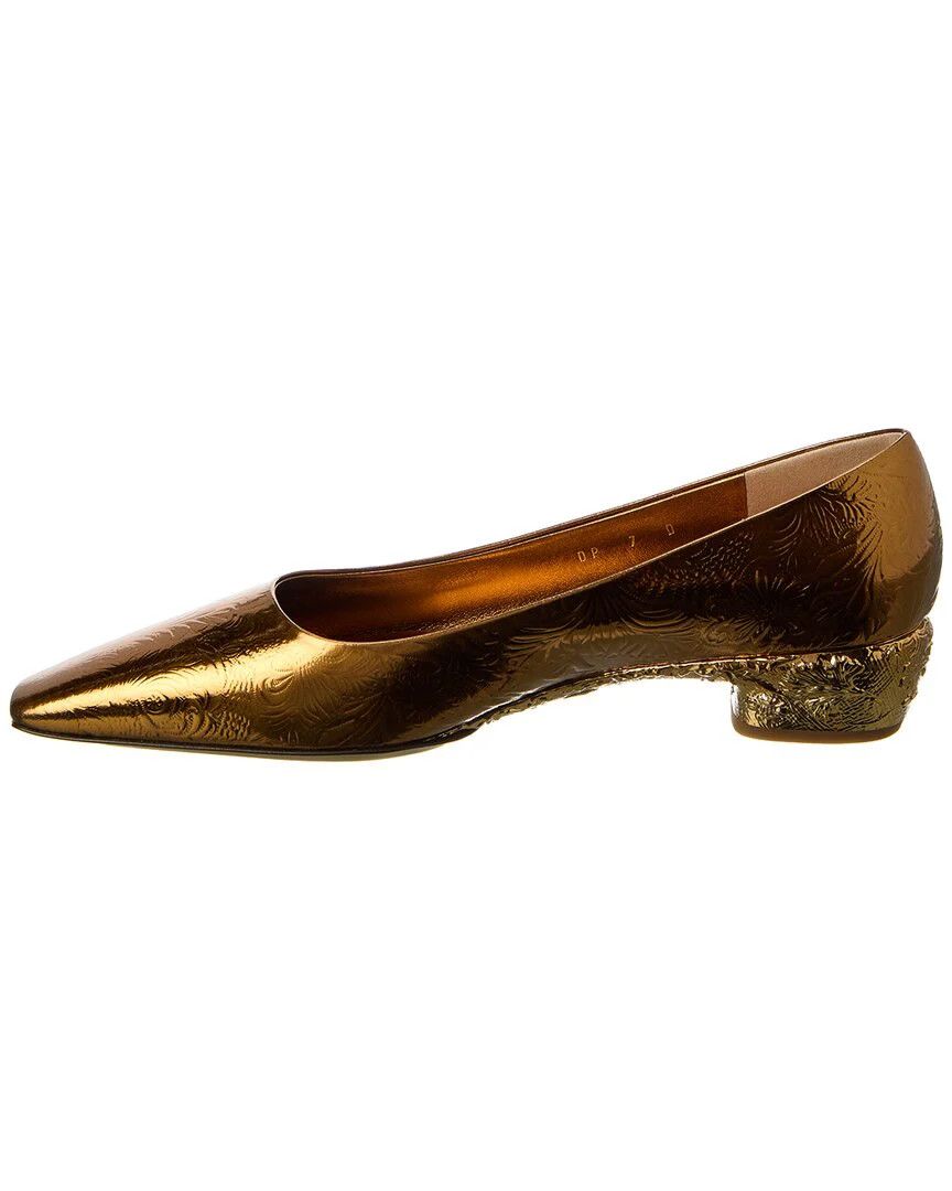 Salvatore Ferragamo o1s1rm0724 Riace Leather Pumps in Gold Size US 9.5 / IT 39.5 - 1 Thumbnail