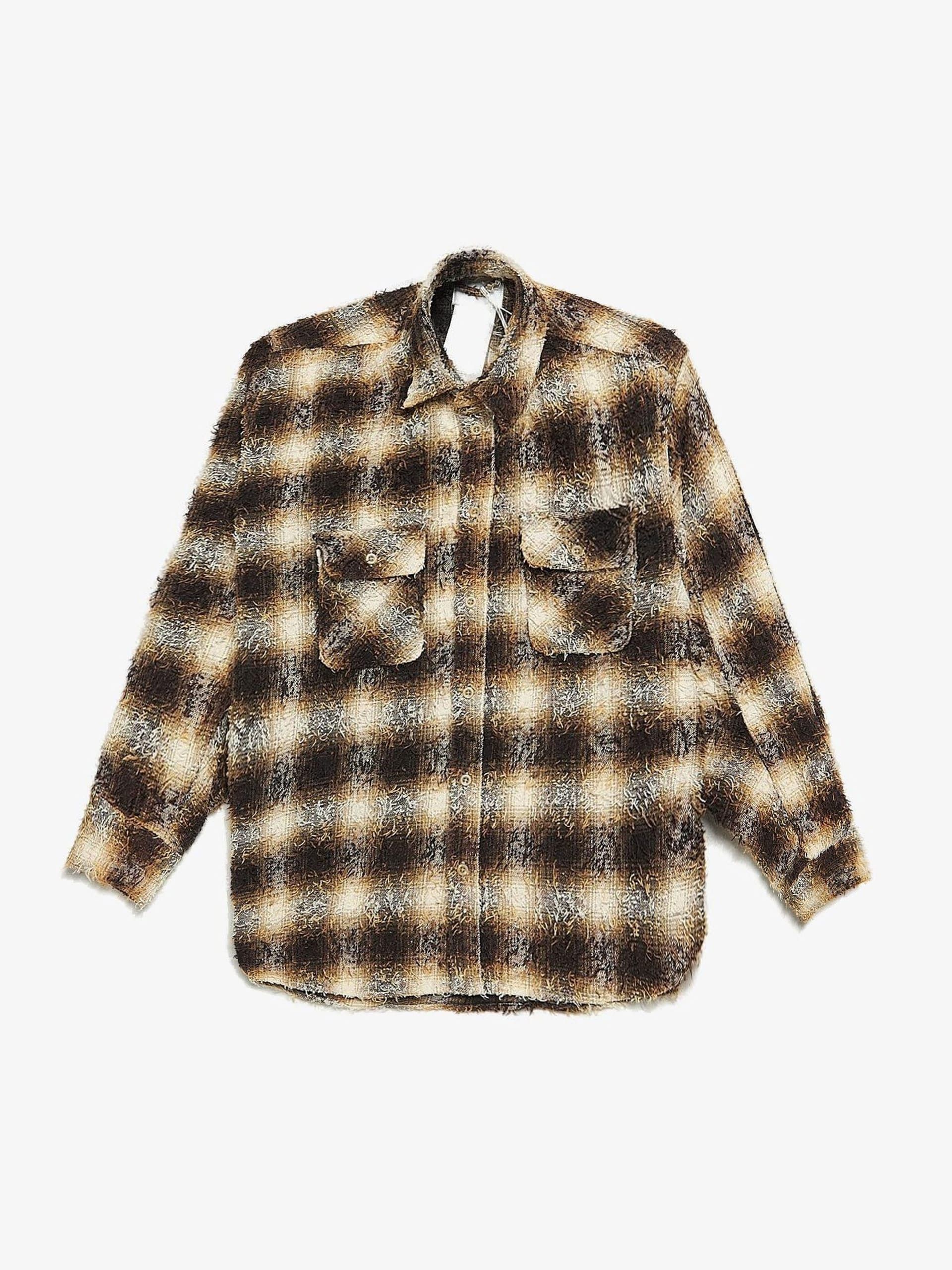 Doublet Ivory Zombie Silhouette Checkered Overshirt Size US M / EU 48-50 / 2 - 1 Thumbnail