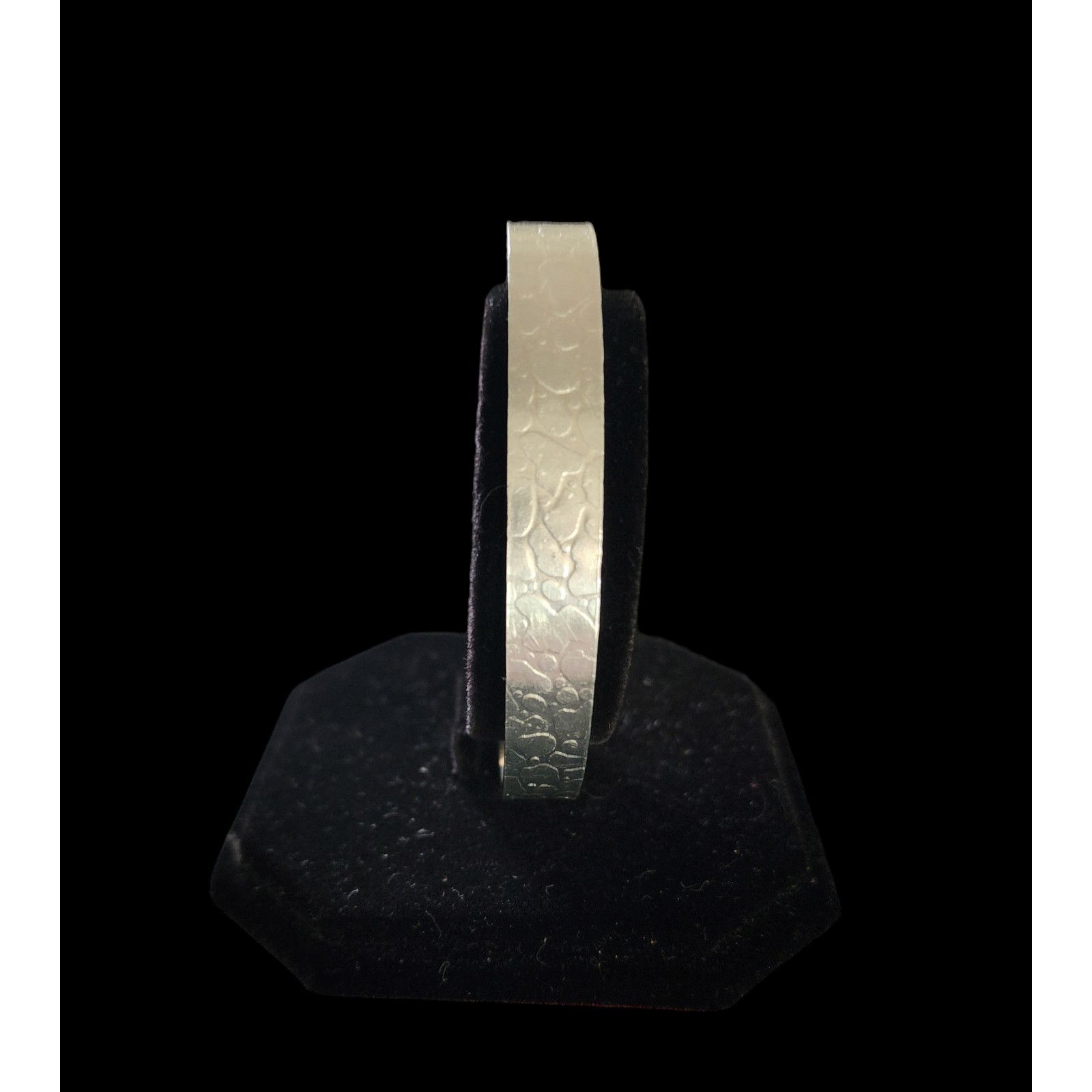 Other Textured metal cuff bracelet, love is forever stamped inside Size ONE SIZE - 3 Thumbnail