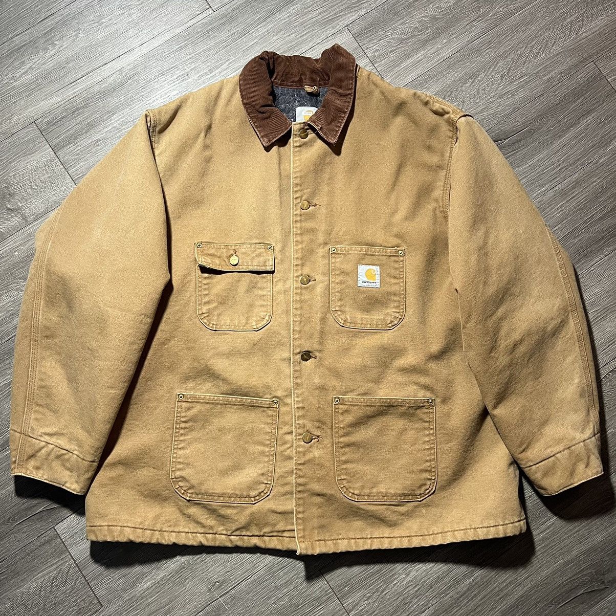 image of Tan Brown Carhartt Chore Coat, Men's (Size 2XL)