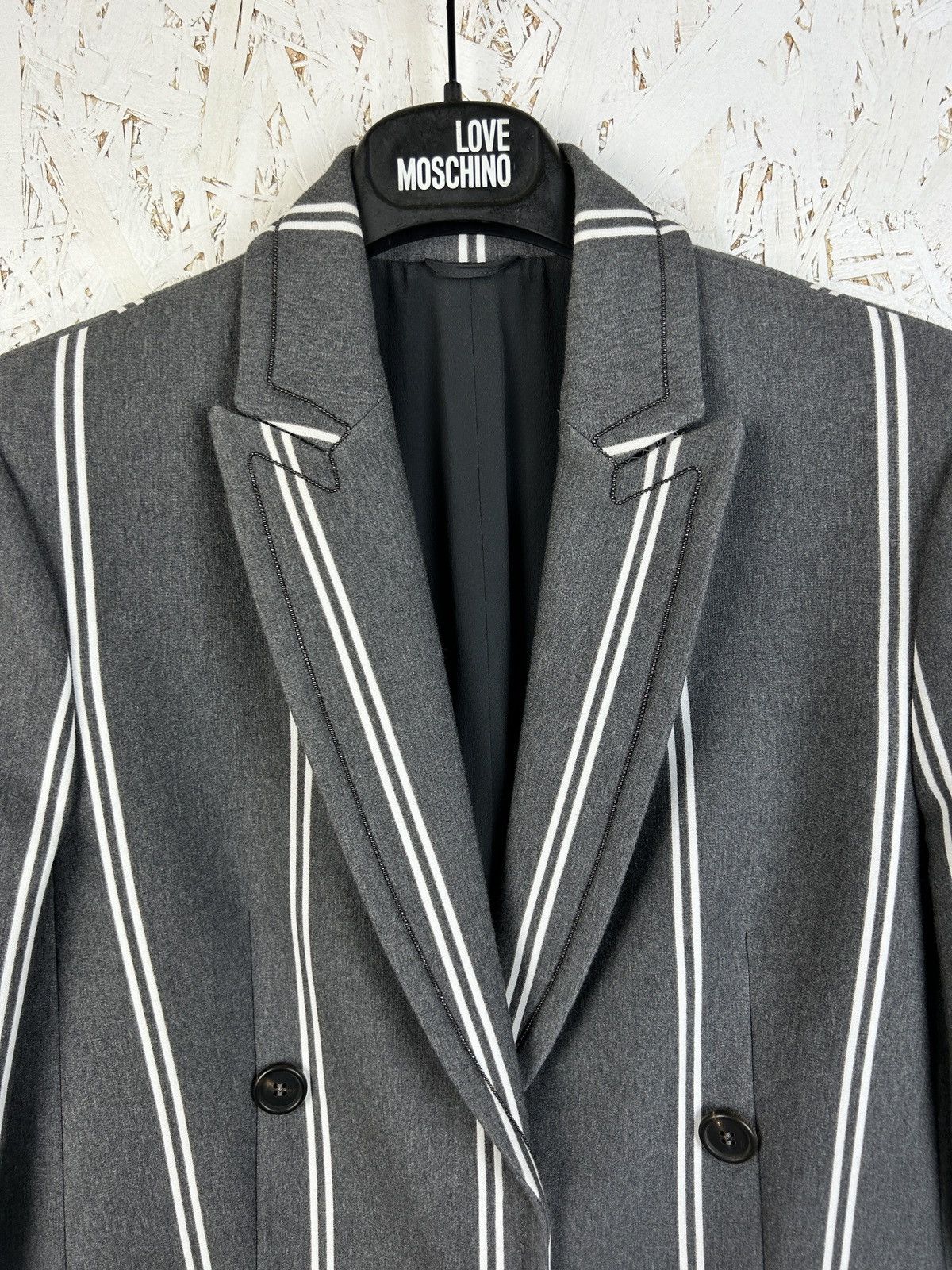 Brunello Cucinelli Brunello Cucinelli Thick Cotton Knit Striped Blazer Jacket Size M / US 6-8 / IT 42-44 - 2 Thumbnail