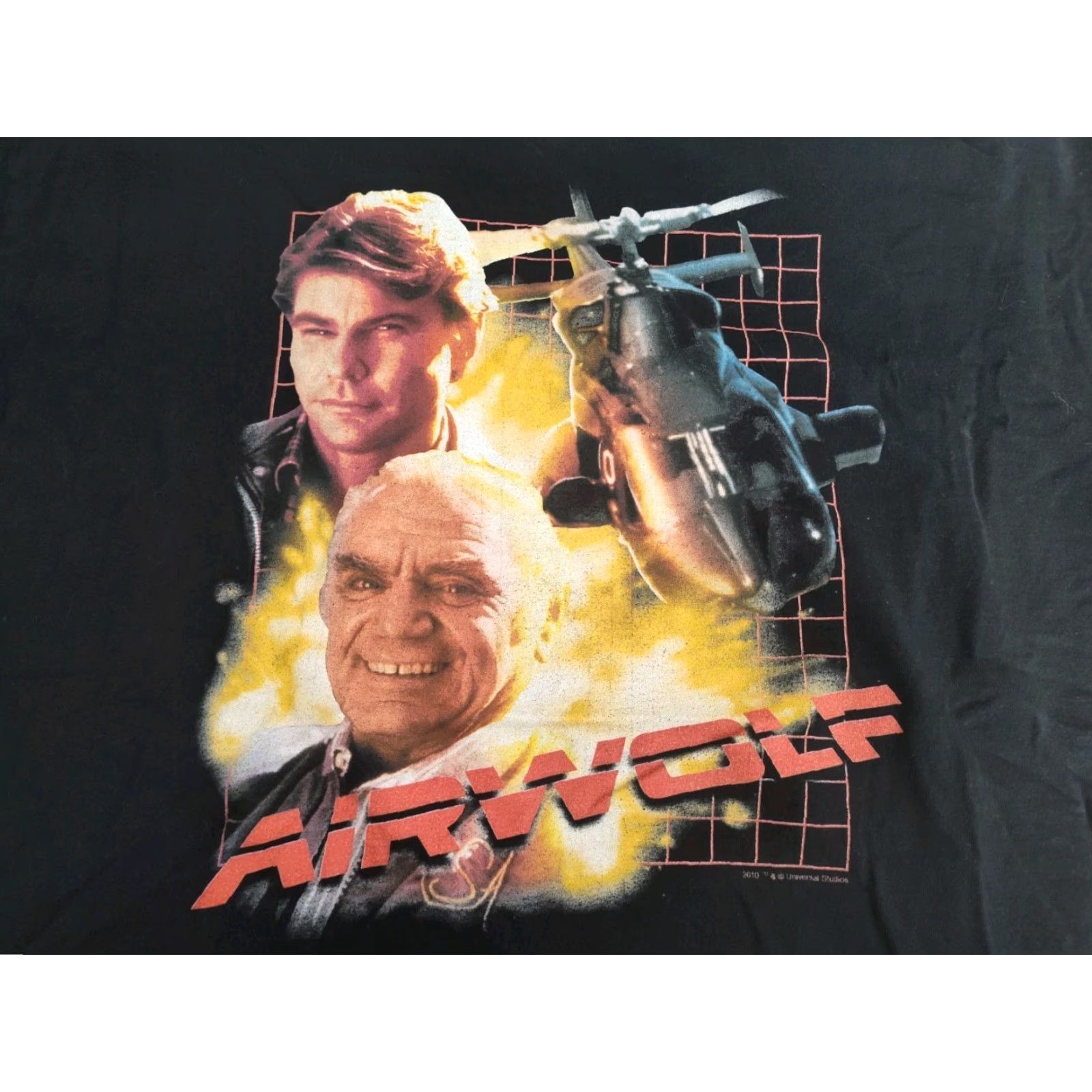 Jerzees VINTAGE JERZEES Airwolf Graphic Tee Shirt Men's XL Black Military TV Series Size US XL / EU 56 / 4 - 2 Thumbnail