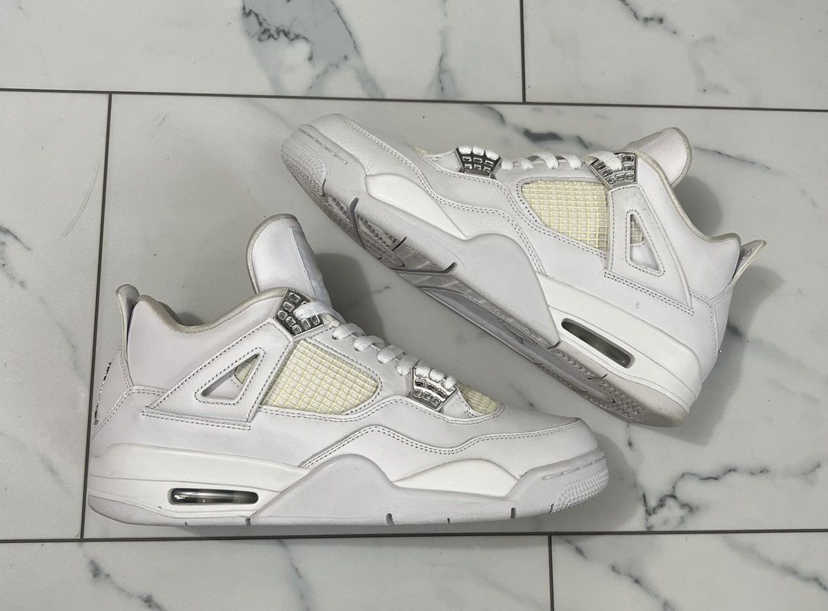 image of Jordan Brand 4 Retro “Pure Money” Size 11 (Used) Shoes in White, Men's