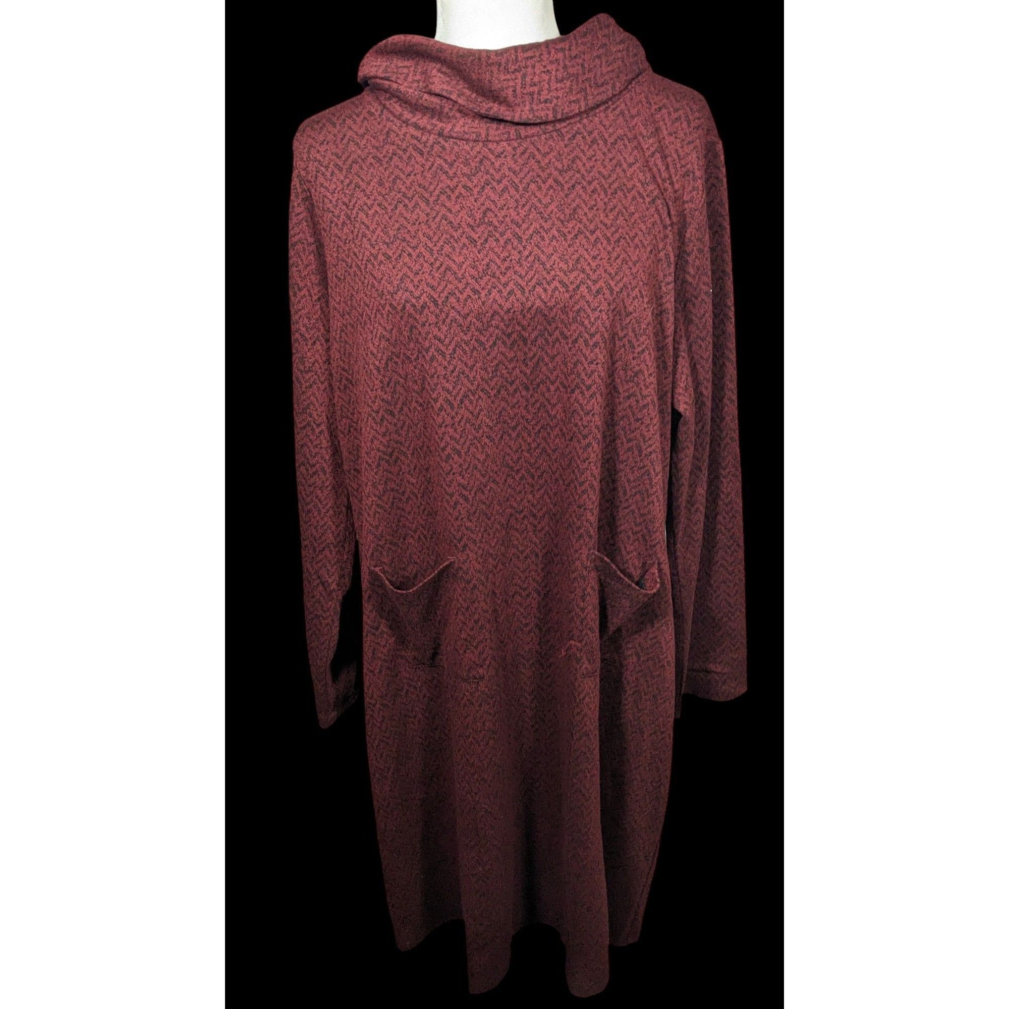 Other Appleseeds Red Cowl Neck Tunic Style Sweat Dress With Pocket Size XL / US 12-14 / IT 48-50 - 1 Thumbnail