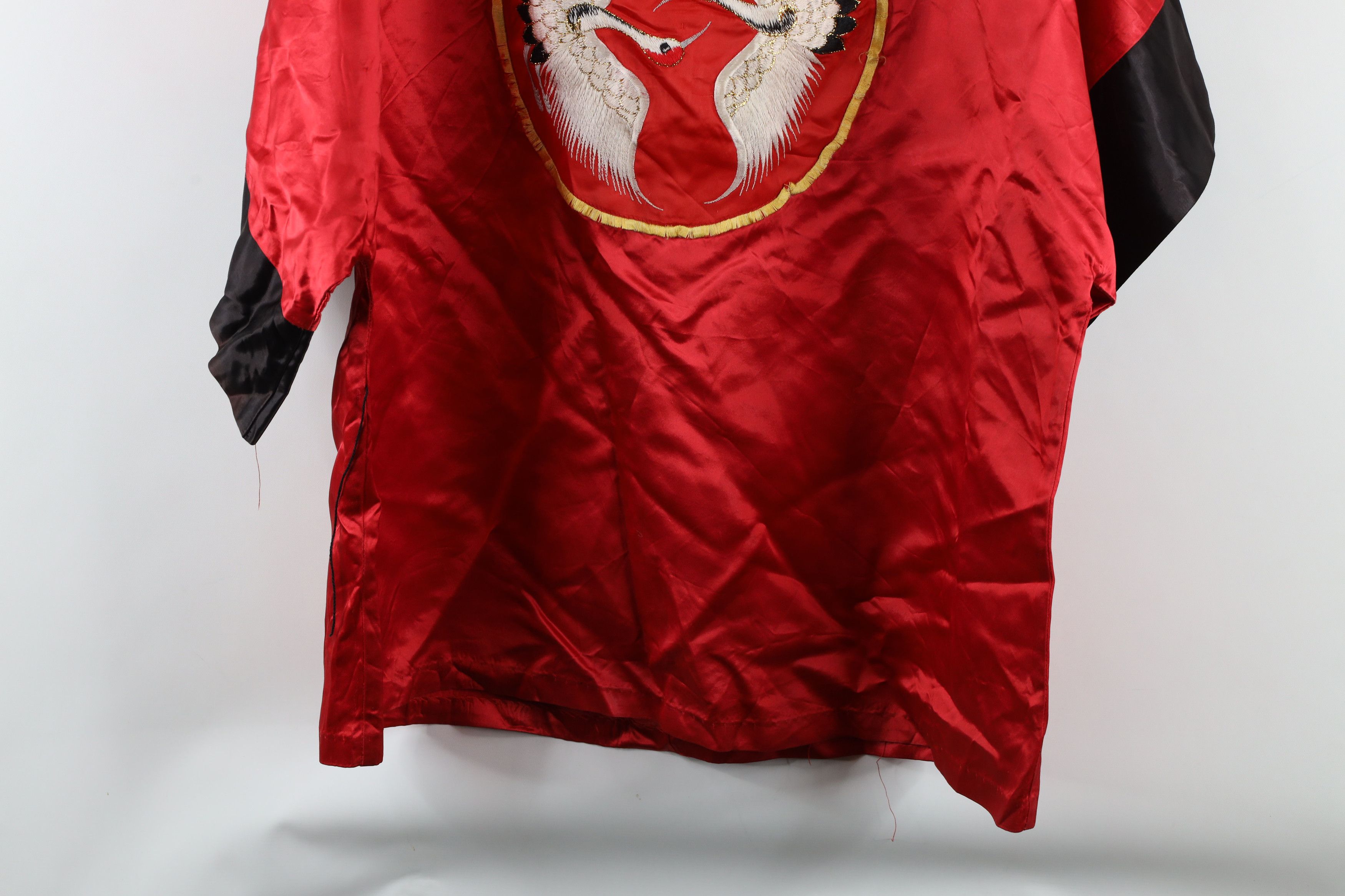 Vintage Vintage 50s 60s Silk Japanese Crane Kimono Shirt Red Size S / US 4 / IT 40 - 13 Thumbnail