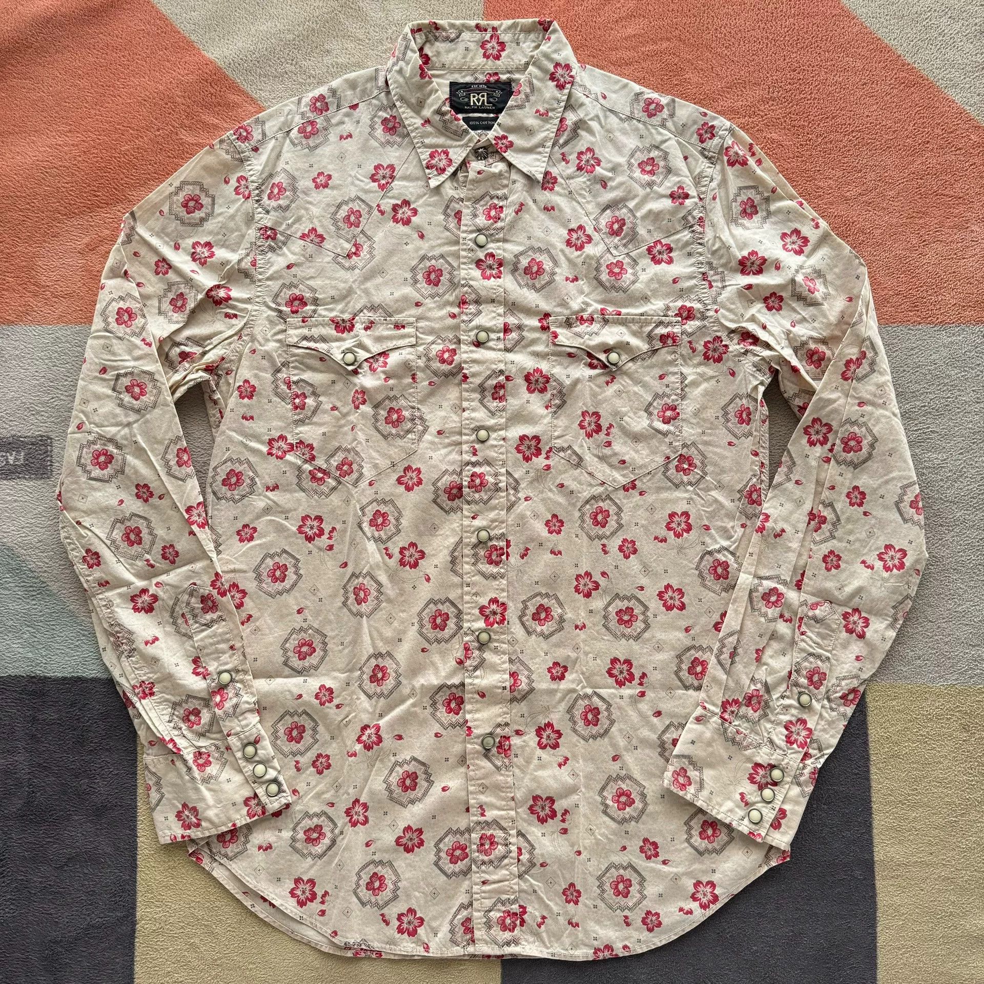 RRL Ralph Lauren RRL Sakura Western Shirt Size US M / EU 48-50 / 2 - 1 Thumbnail