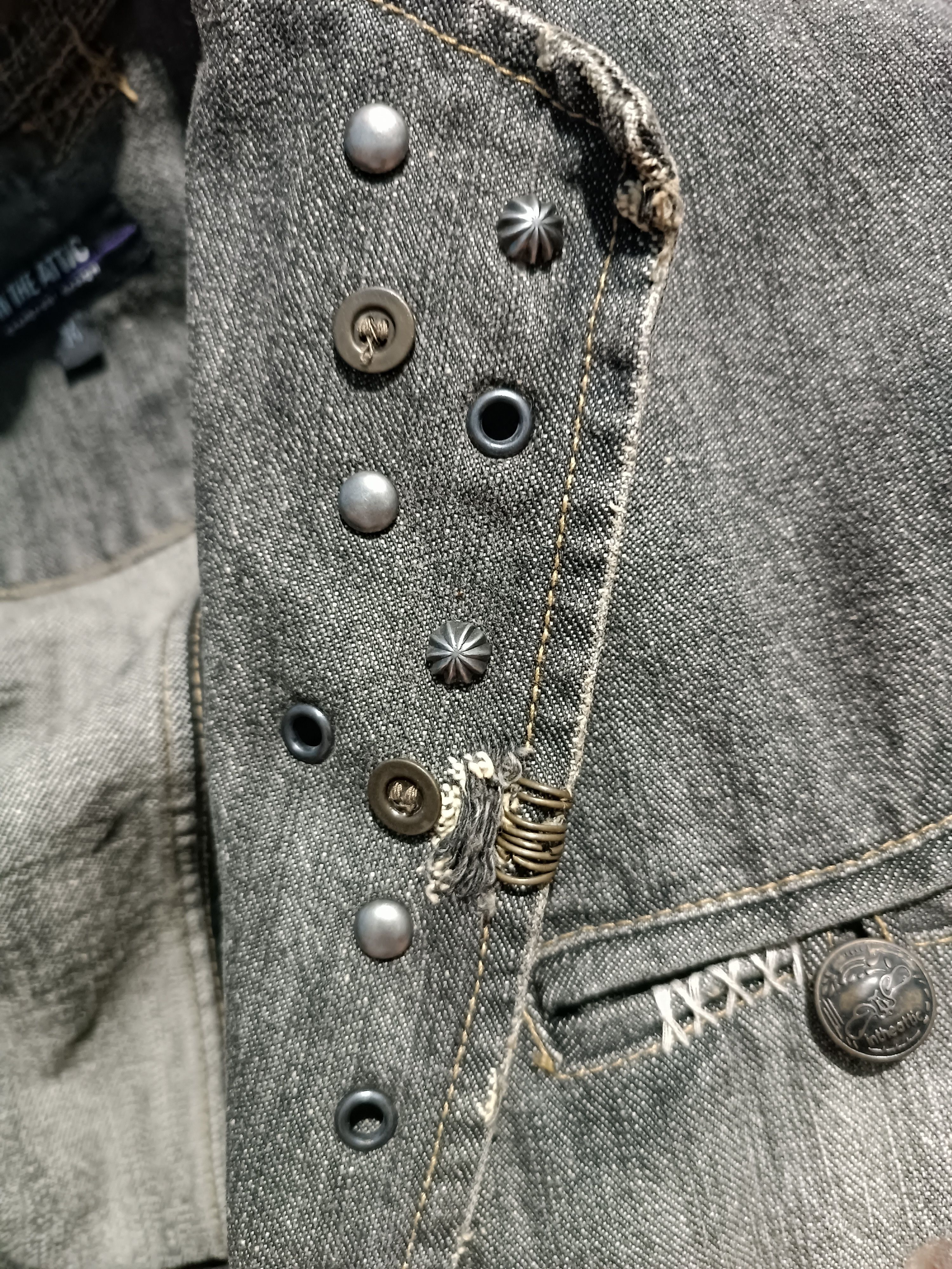 In The Attic In The Attic Mud Wash Studded Punk Jeans Denim Size US M / EU 48-50 / 2 - 6 Thumbnail