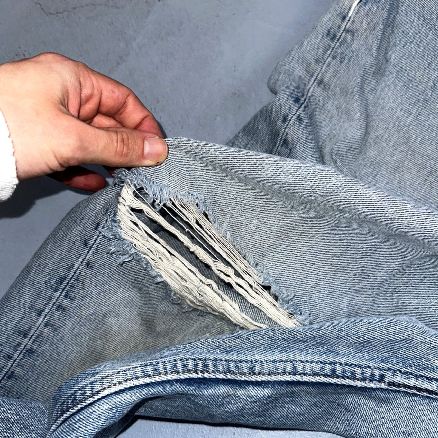 Levi's Levis 501 Vintage 90s Mexico Straight Leg Jeans 40x32 Light Wash Y2K Act 38x30 Size US 40 / EU 56 - 7 Thumbnail