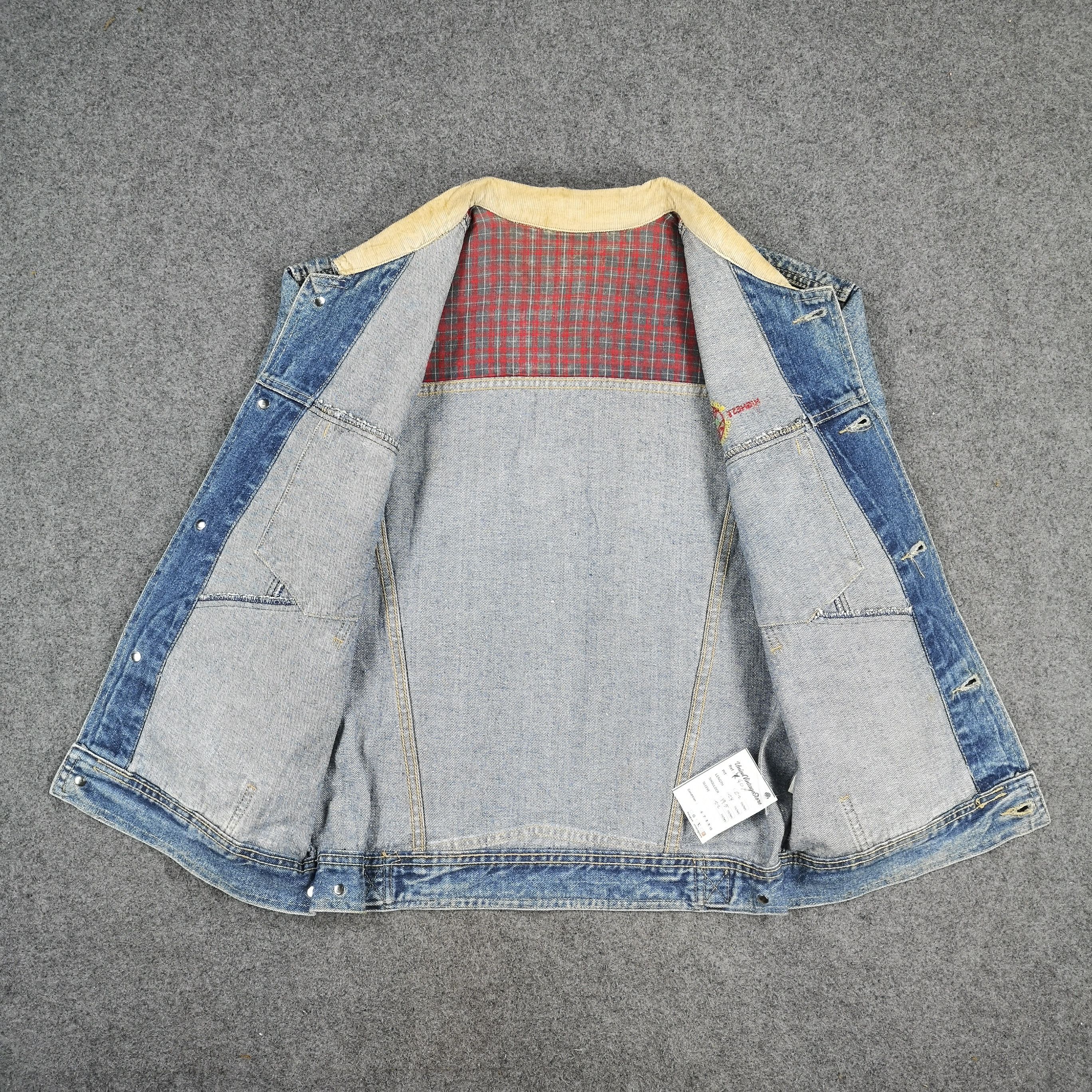 Vintage Japanese Brand BMS Stone Washed Denim Trucker Jacket Size US M / EU 48-50 / 2 - 3 Thumbnail