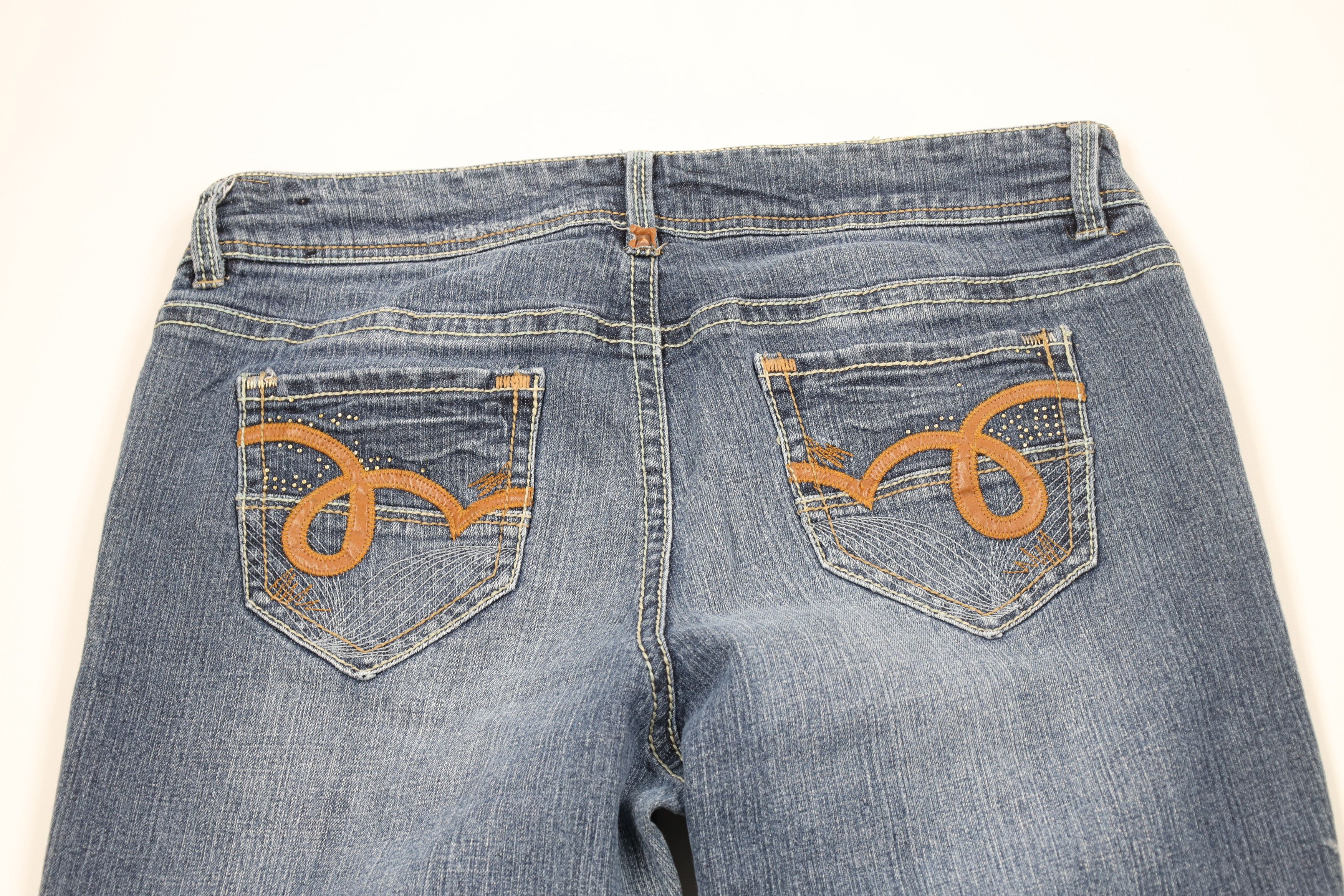 Vintage Vintage 90s Y2K Babydoll Stretch Flared Wide Leg Denim Jeans Size 40" / US 18 - 10 Thumbnail