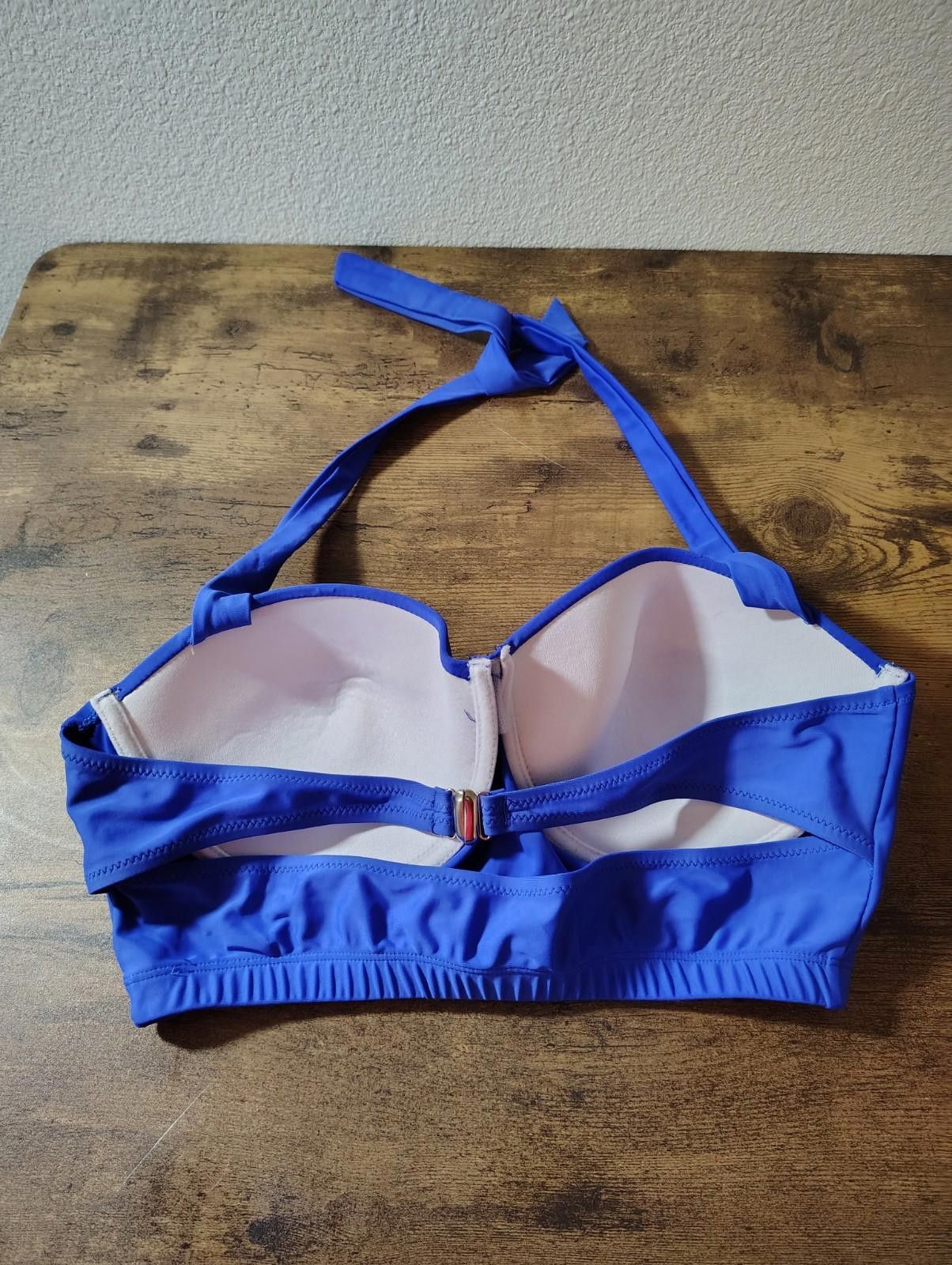 The Unbranded Brand Women's Swimwear Swimsuit Bra Top Beach Blue Bra Push Up 50s Size ONE SIZE - 2 Thumbnail