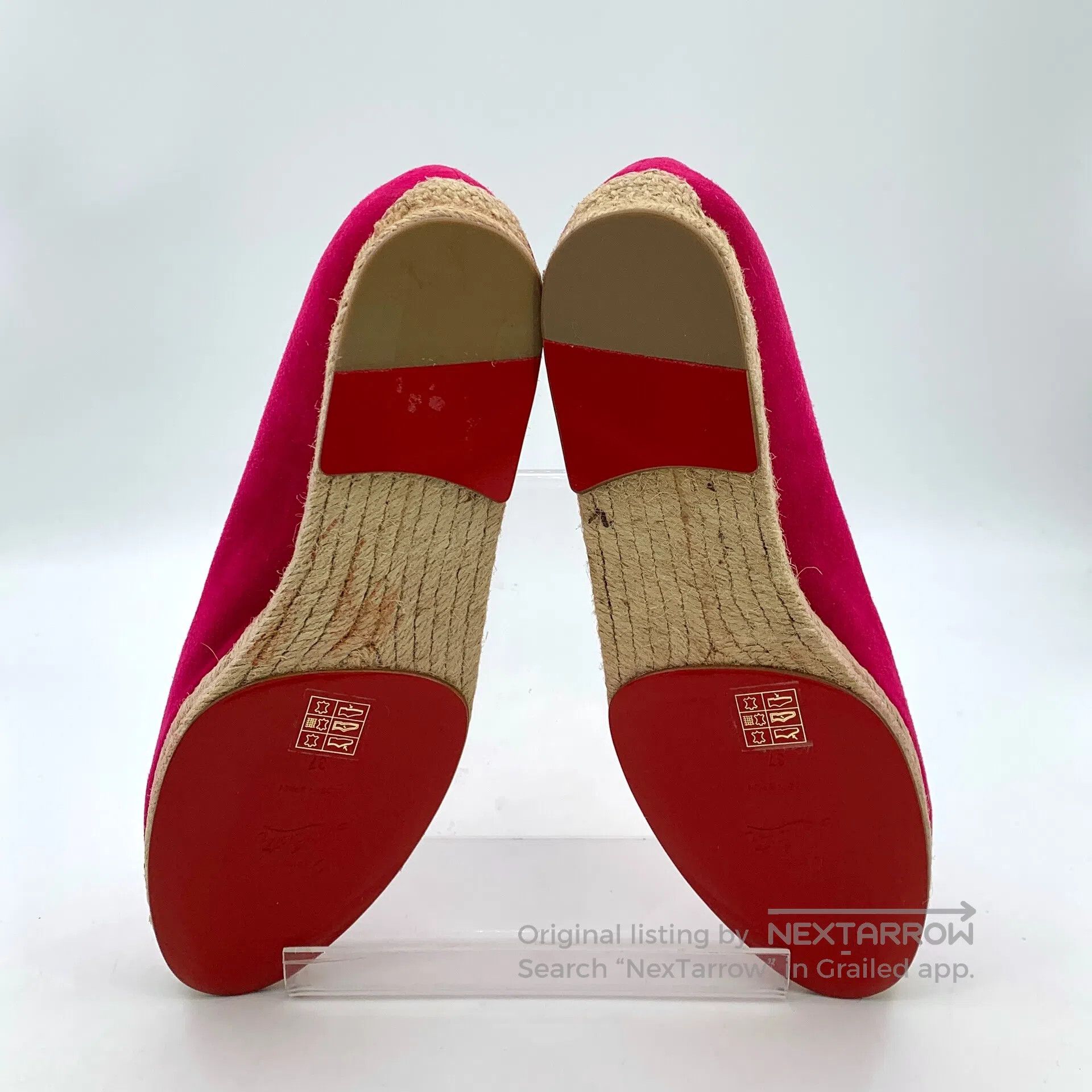 Christian Louboutin Christian Louboutin Fuchsia fringe woven casual flat fishe Size US 6.5 / IT 36.5 - 5 Thumbnail