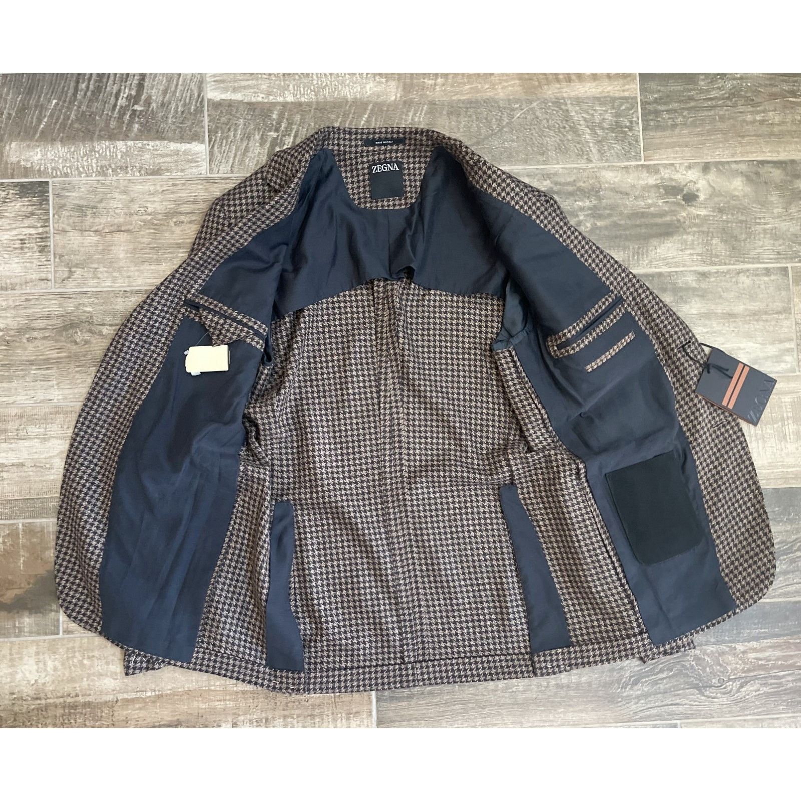 Ermenegildo Zegna $4,995 NWT ZEGNA Brown Checks Cashmere Sport Coat 48(38)R Size 38R - 7 Thumbnail