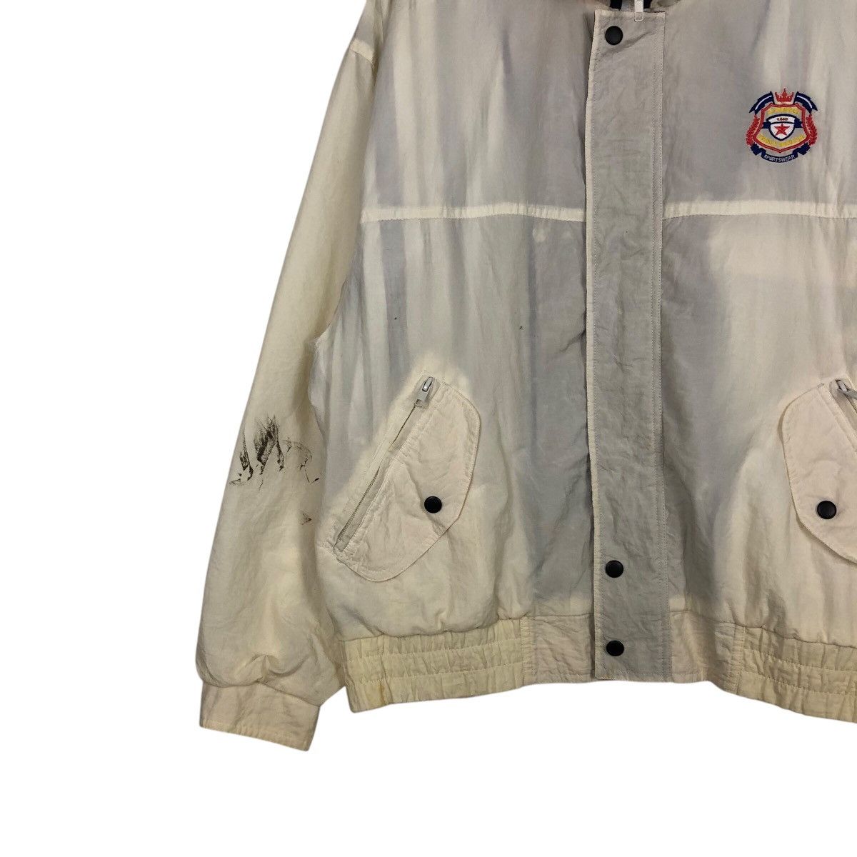 Japanese Brand × Vintage 📌Vintage Bomber Jacket Sport Striped Blanket Issey Miyake Size US M / EU 48-50 / 2 - 5 Thumbnail