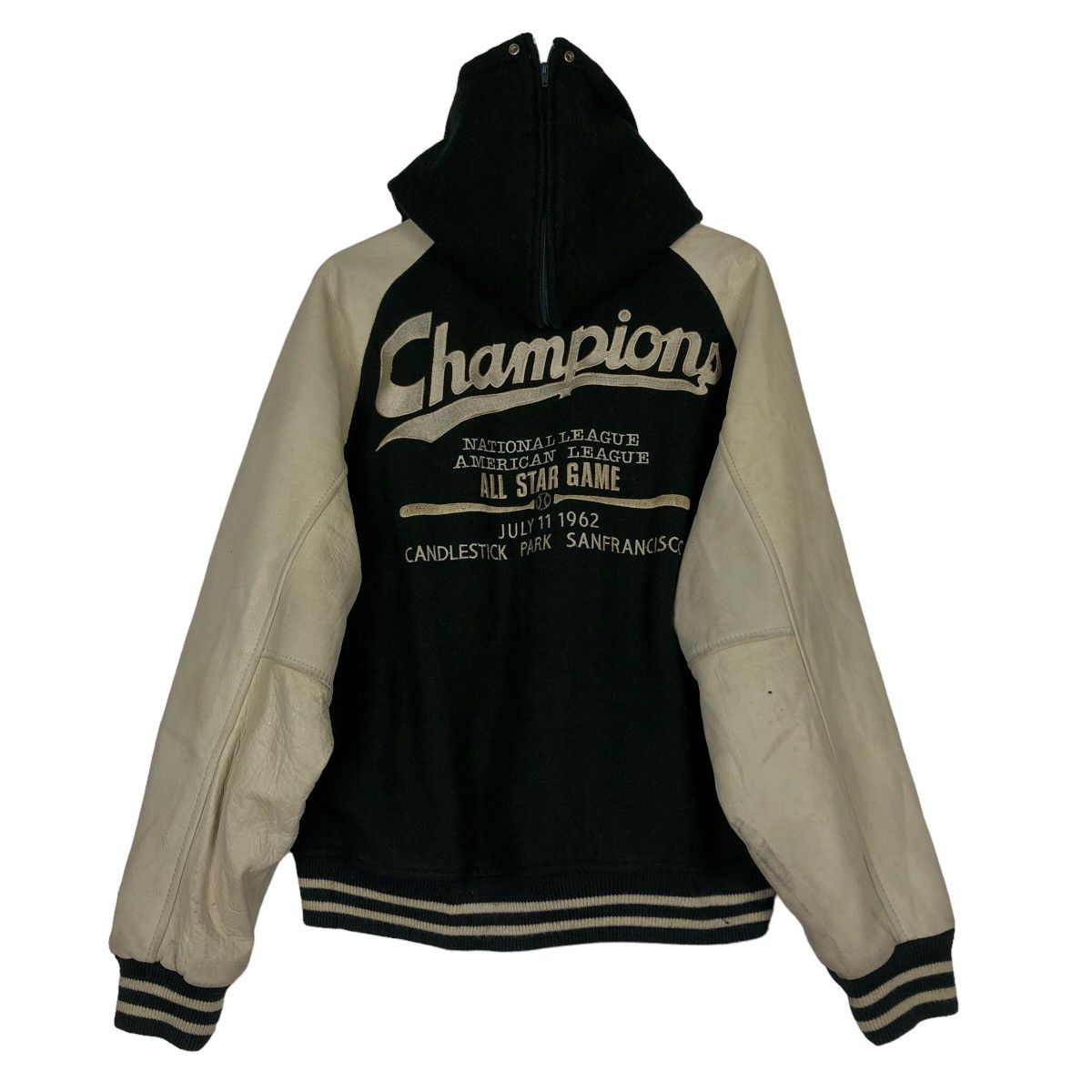 Japanese Brand 🔥Leather Jumper Stadium American National League Baseball Size US L / EU 52-54 / 3 - 12 Thumbnail